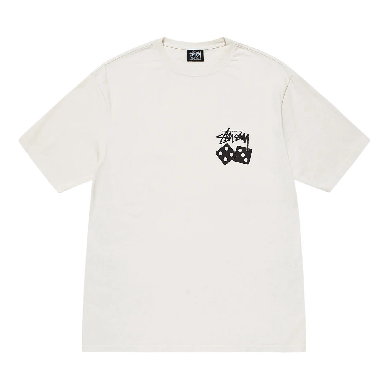 Stussy Dice Pigment Dyed Tee - Natural