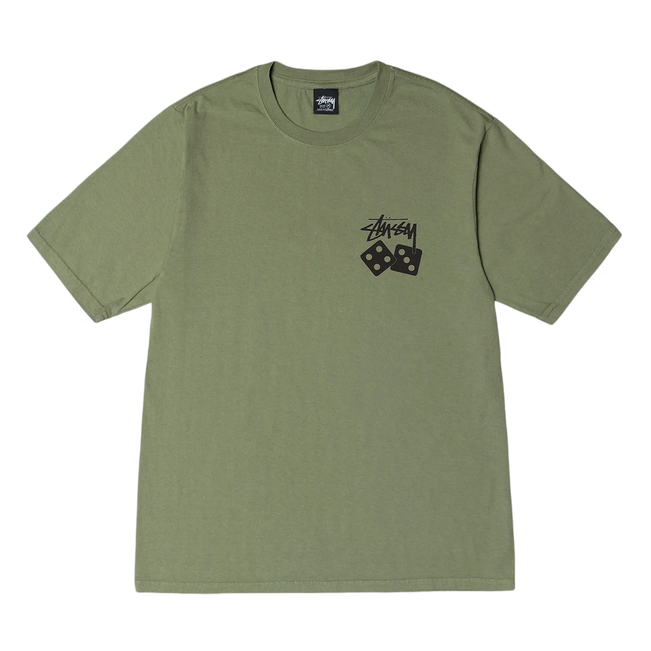 Stussy Dice Pigment Dyed Tee - Artichoke