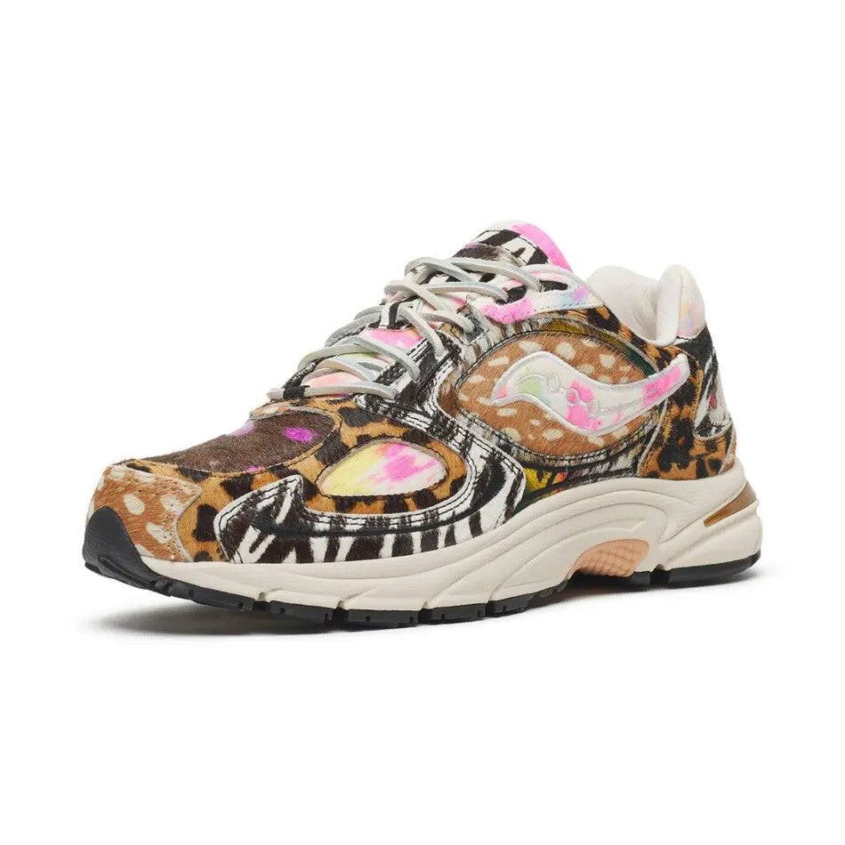 Saucony x Westside Gunn Grid Jazz 9 Awesome God sneaker featuring bold colors and unique animal print design.