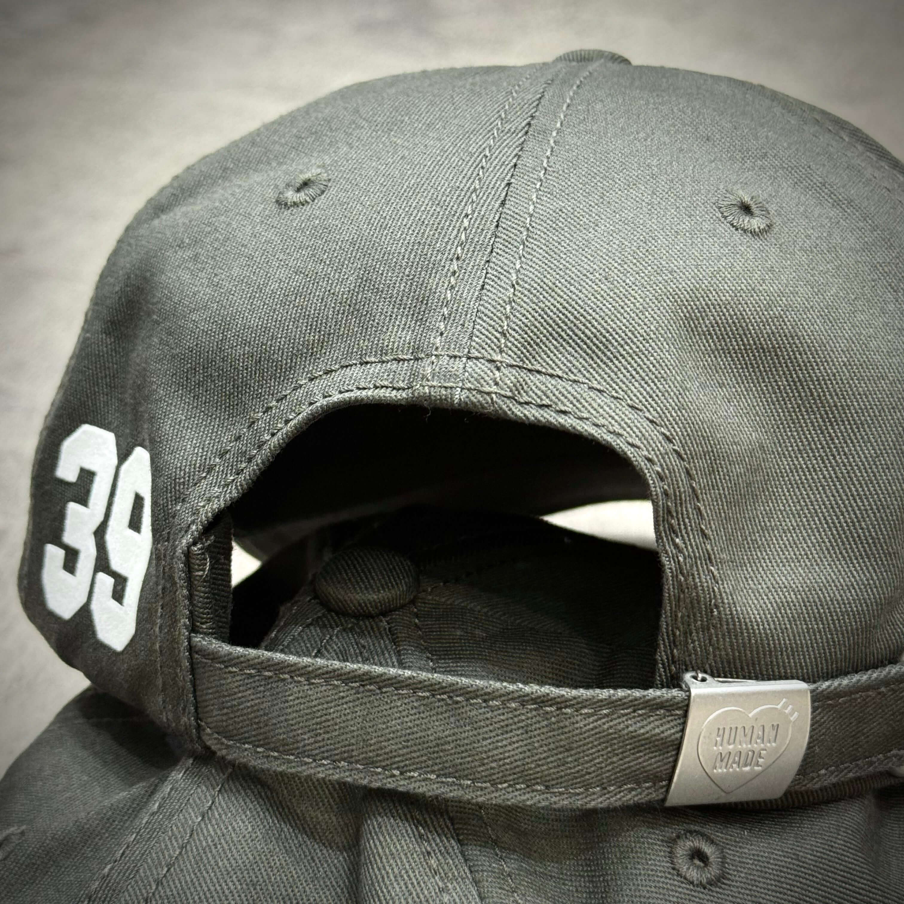 Human Made 5 Panel Twill Cap showing back view with 39 and logo detail.