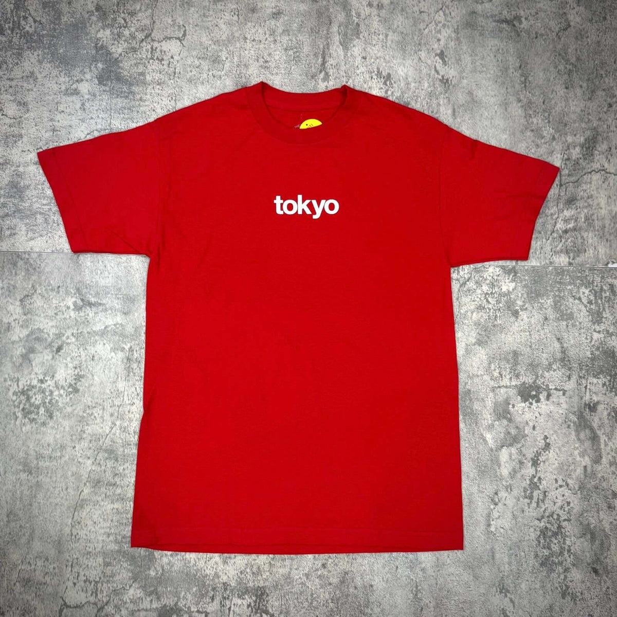 Anti Social Social Club Tokyo Tee - Red on a gray background showcasing streetwear style.