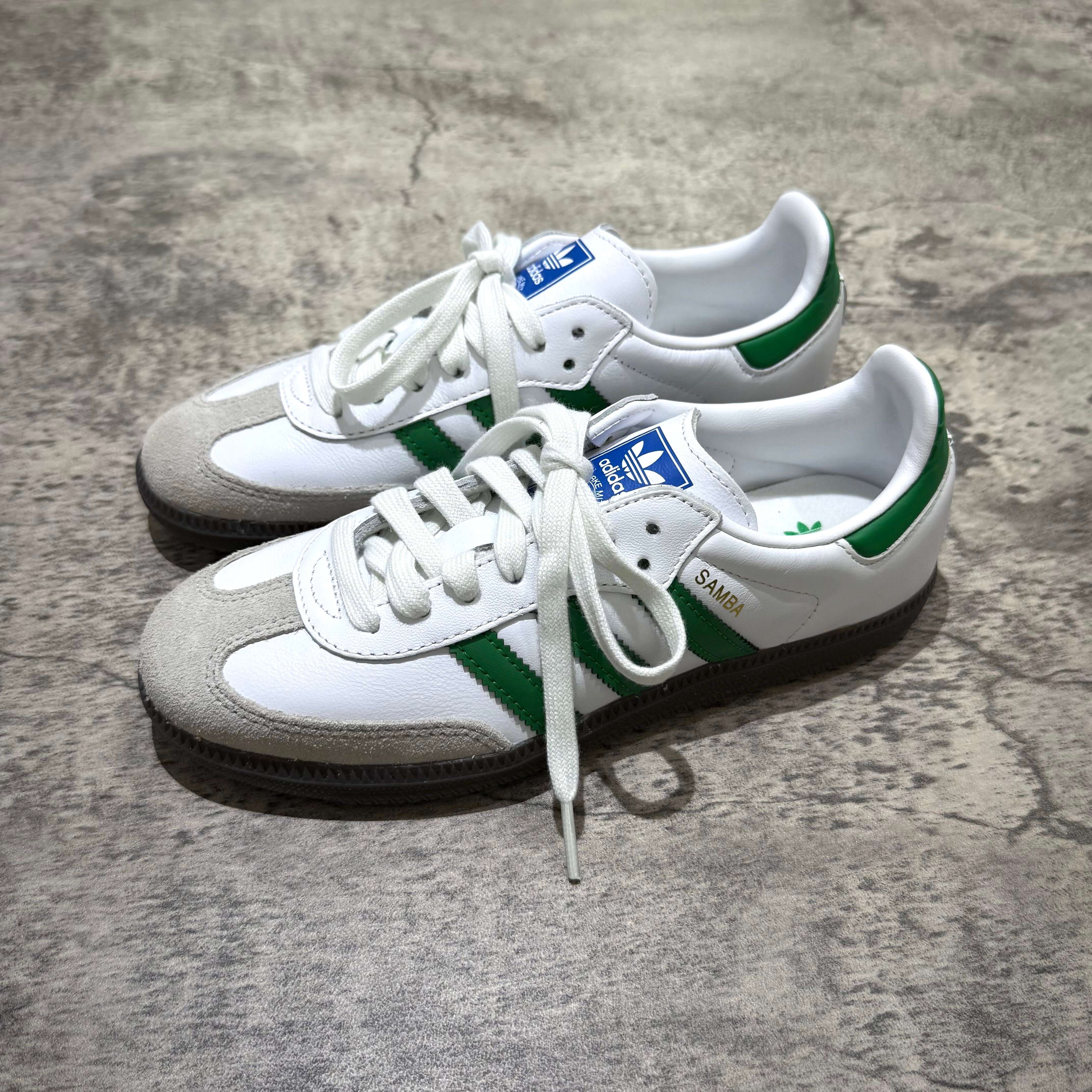 adidas gazelle silver green womens Adidas Originals Samba OG - White Green