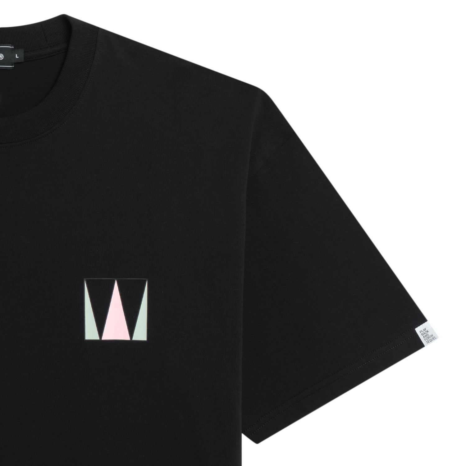 Carnival x Weekend Sequel x Fragment OVS Tee featuring a unique graphic design on a black shirt.