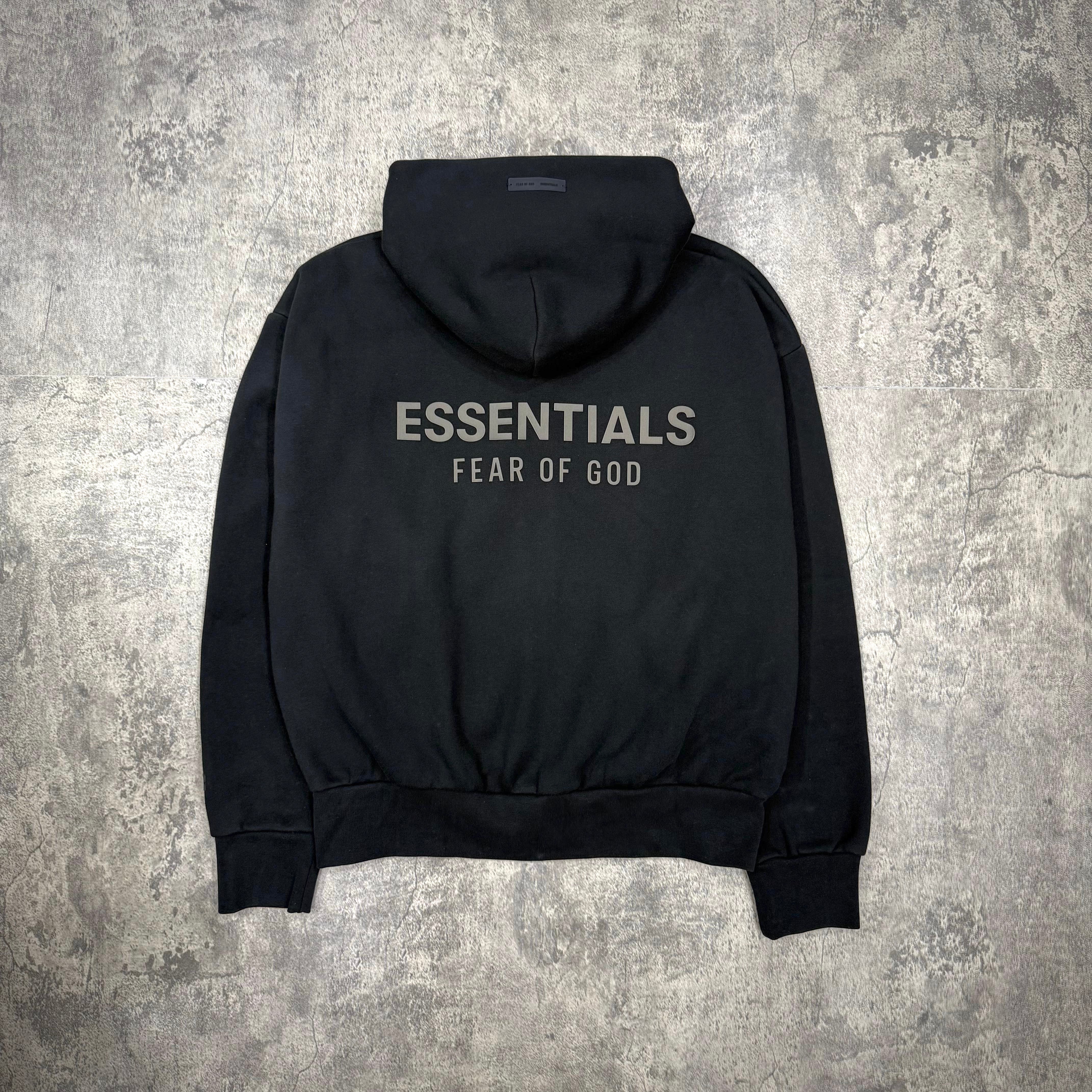 FOG Essentials Classic Fit Fleece Zip Up FW25 jet black back