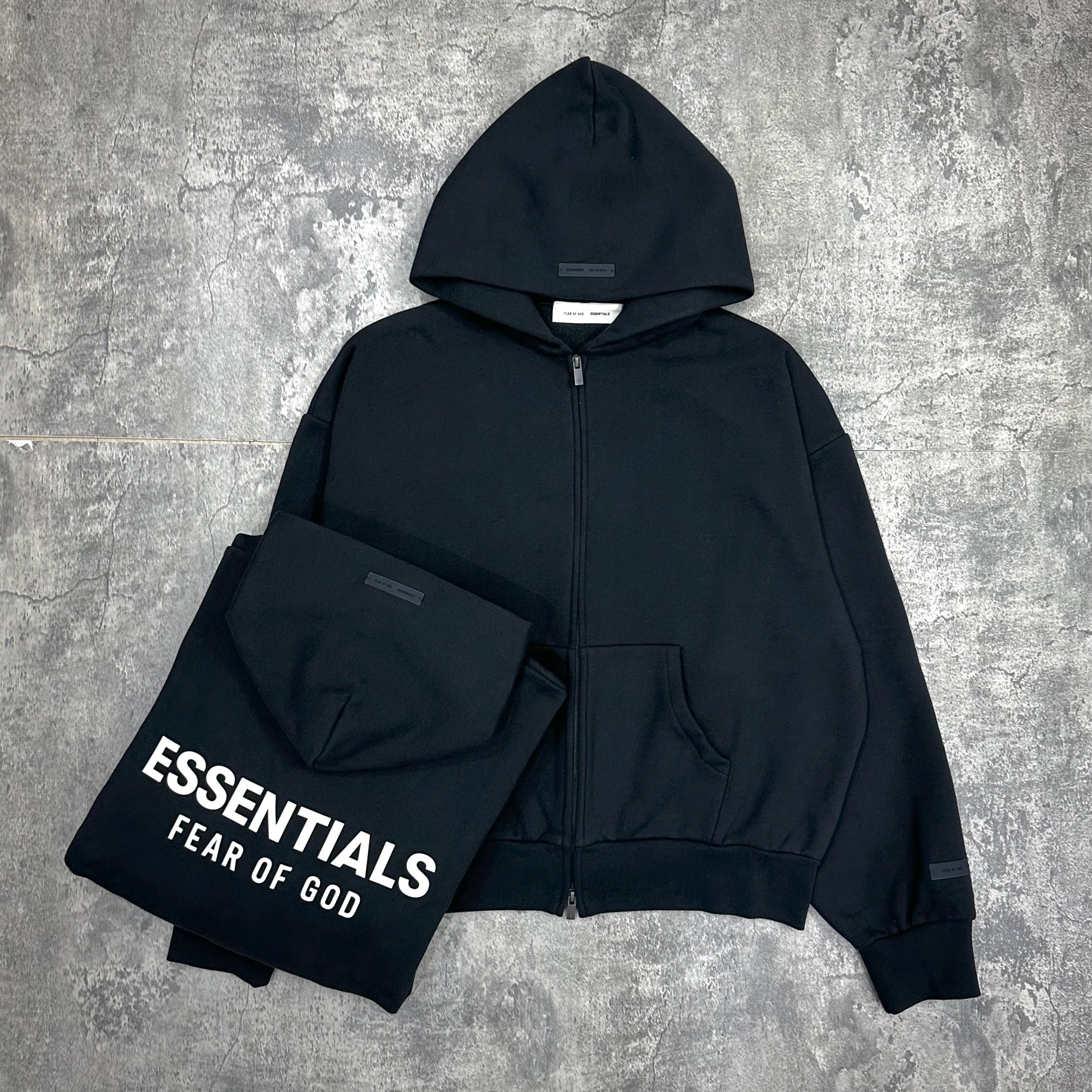 FOG Essentials Classic Fit Fleece Zip Up SS25 - Jet Black