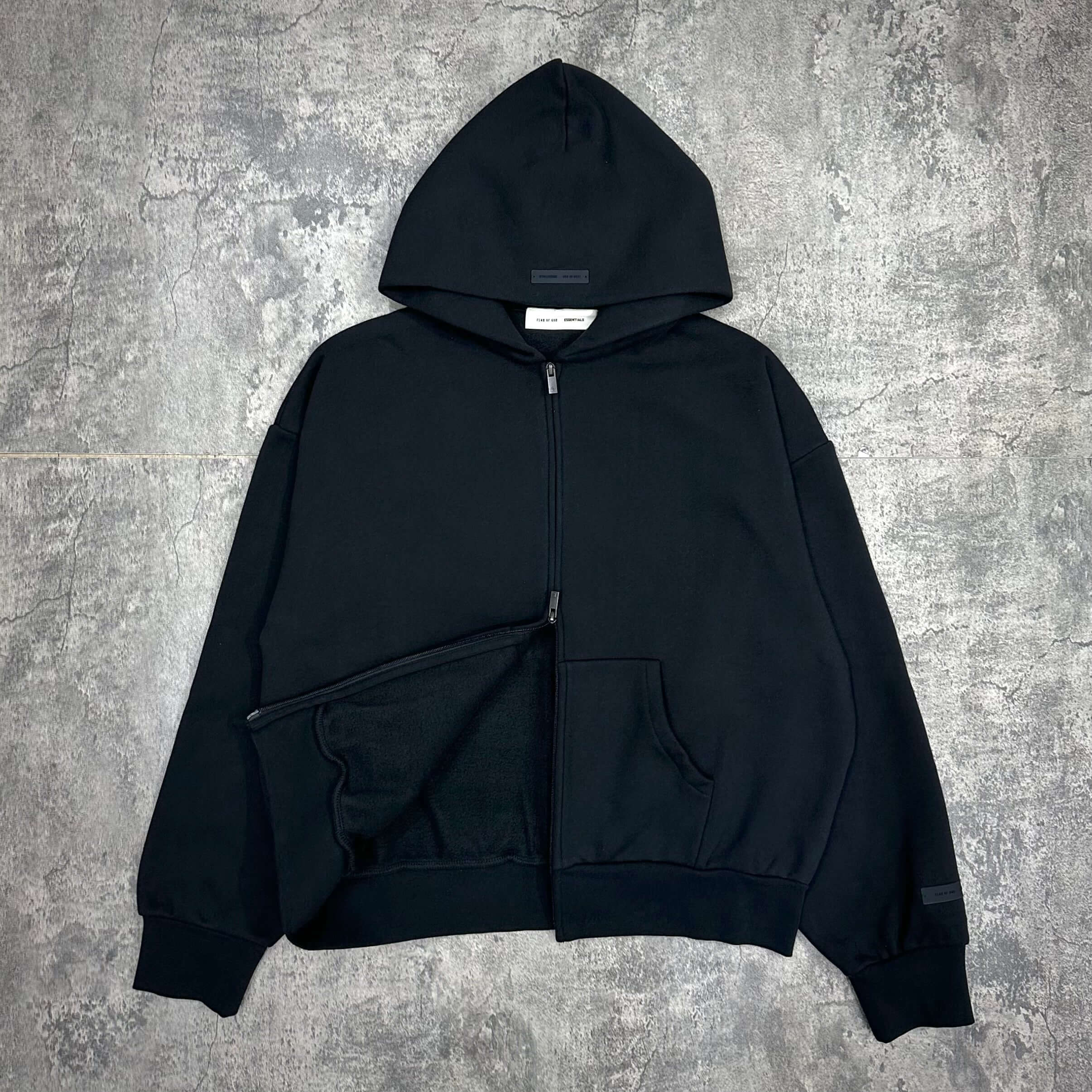 FOG Essentials Classic Fit Fleece Zip Up SS25 - Jet Black