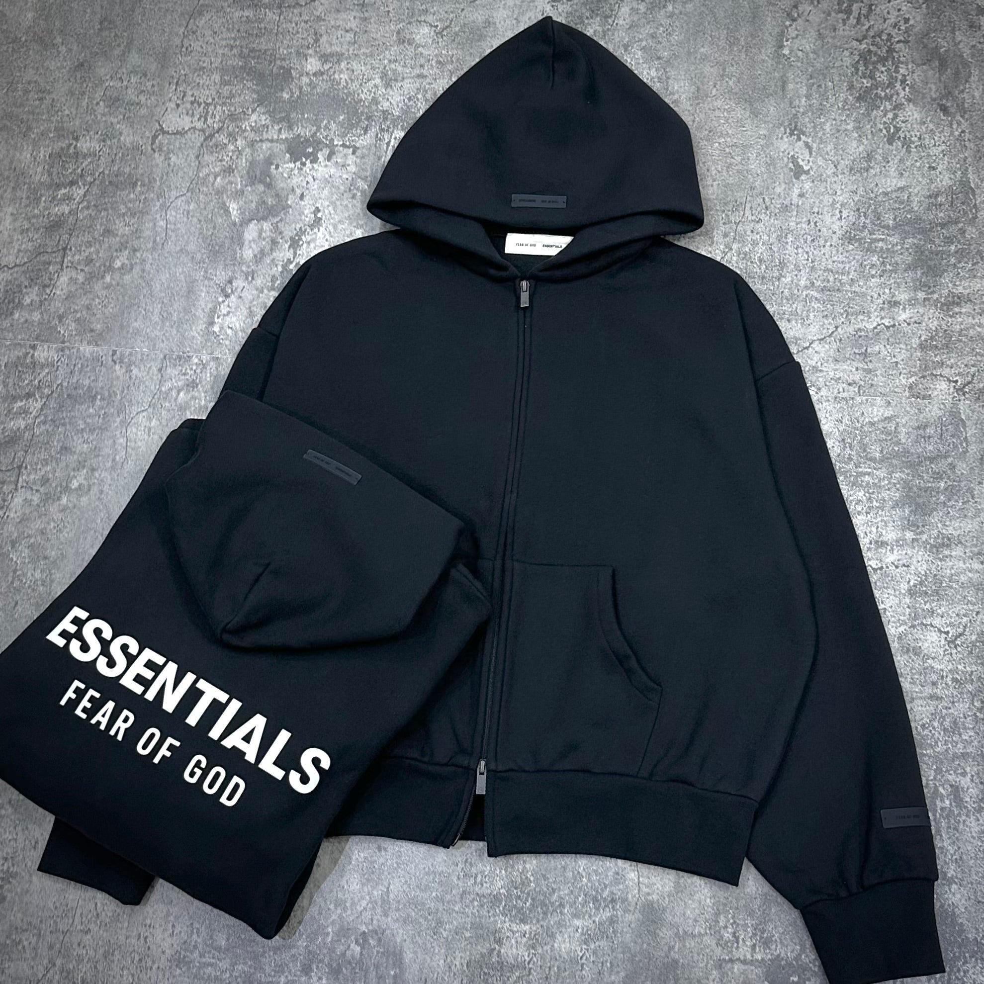 FOG Essentials Classic Fit Fleece Zip Up SS25 - Jet Black