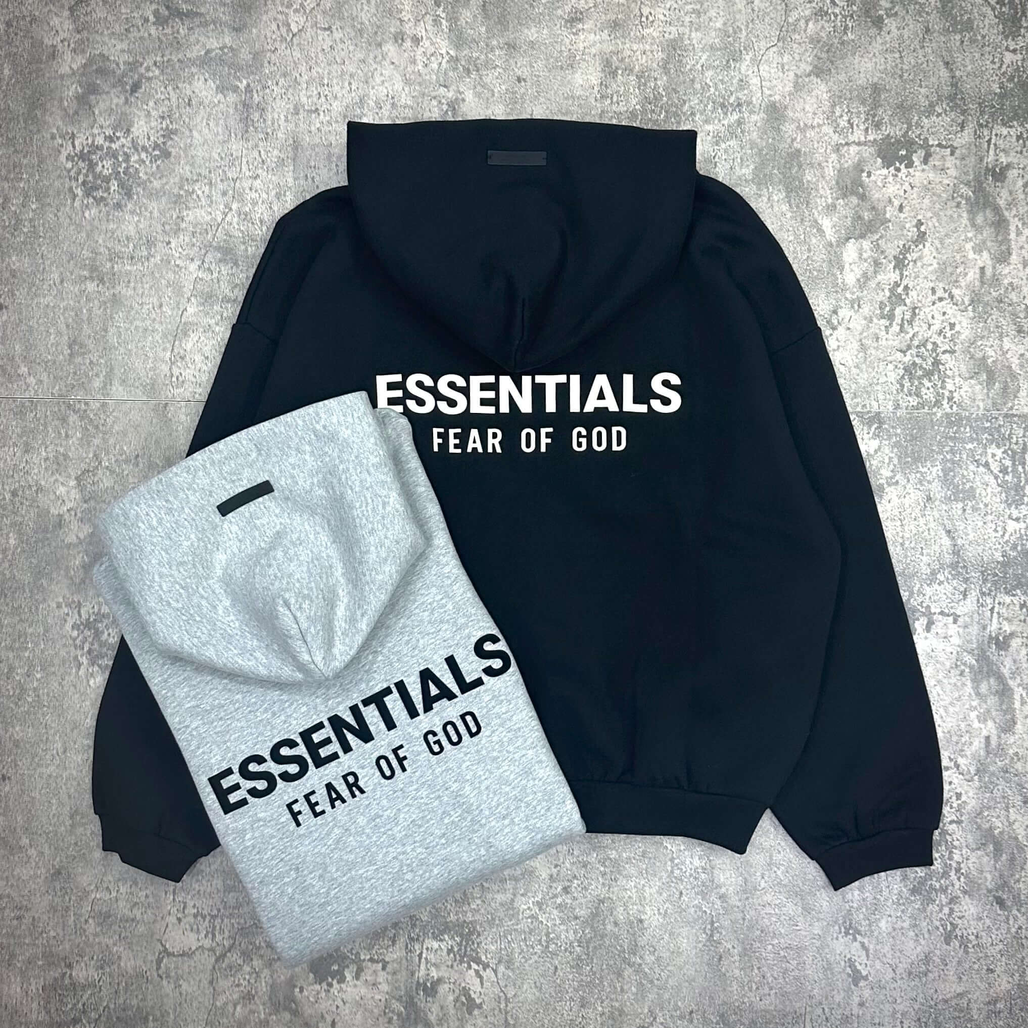 FOG Essentials Fleece Hoodie FW24 - Jet Black / Light Heather