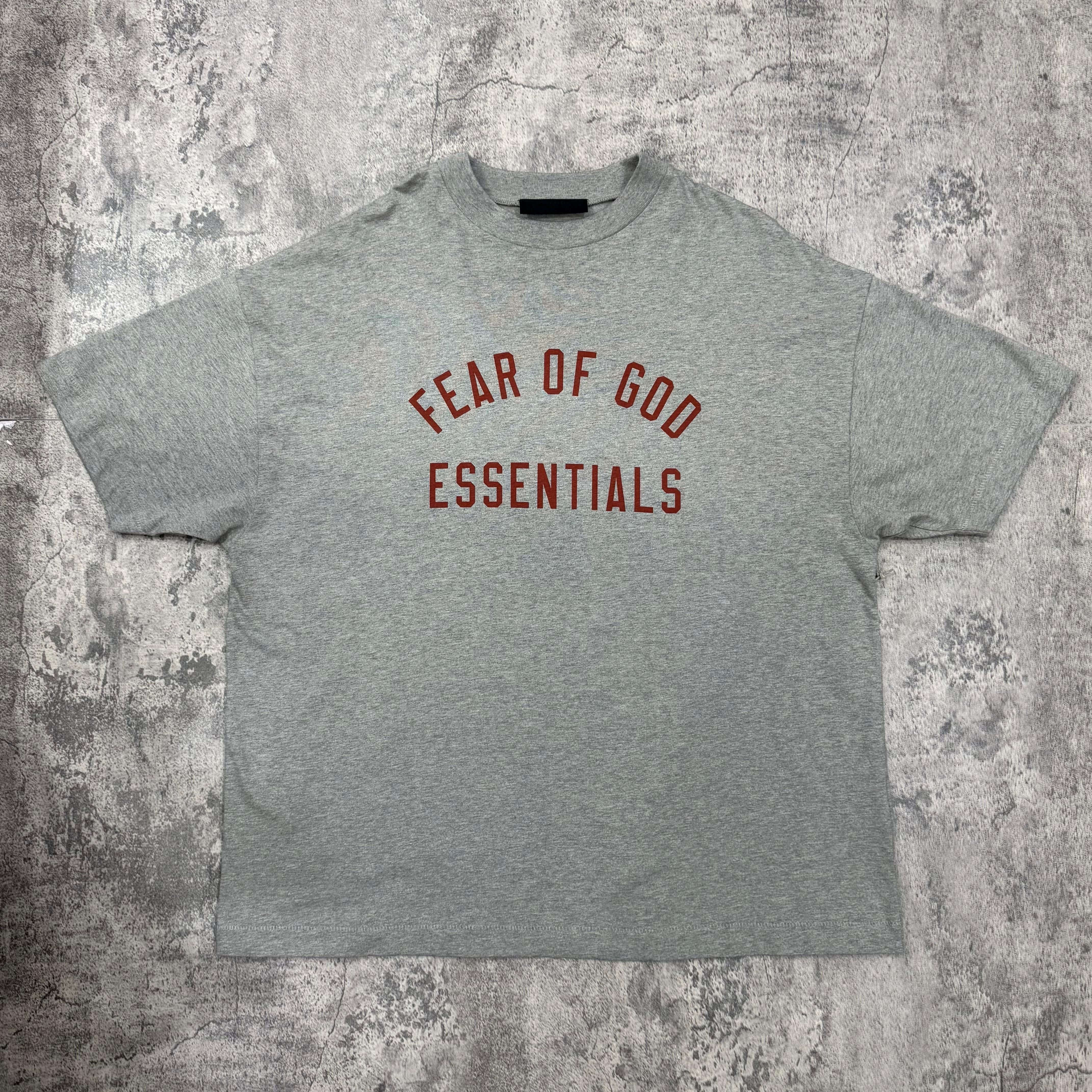 FOG Essentials Logo Crewneck Tee FW24 - Dark Heather | In stock