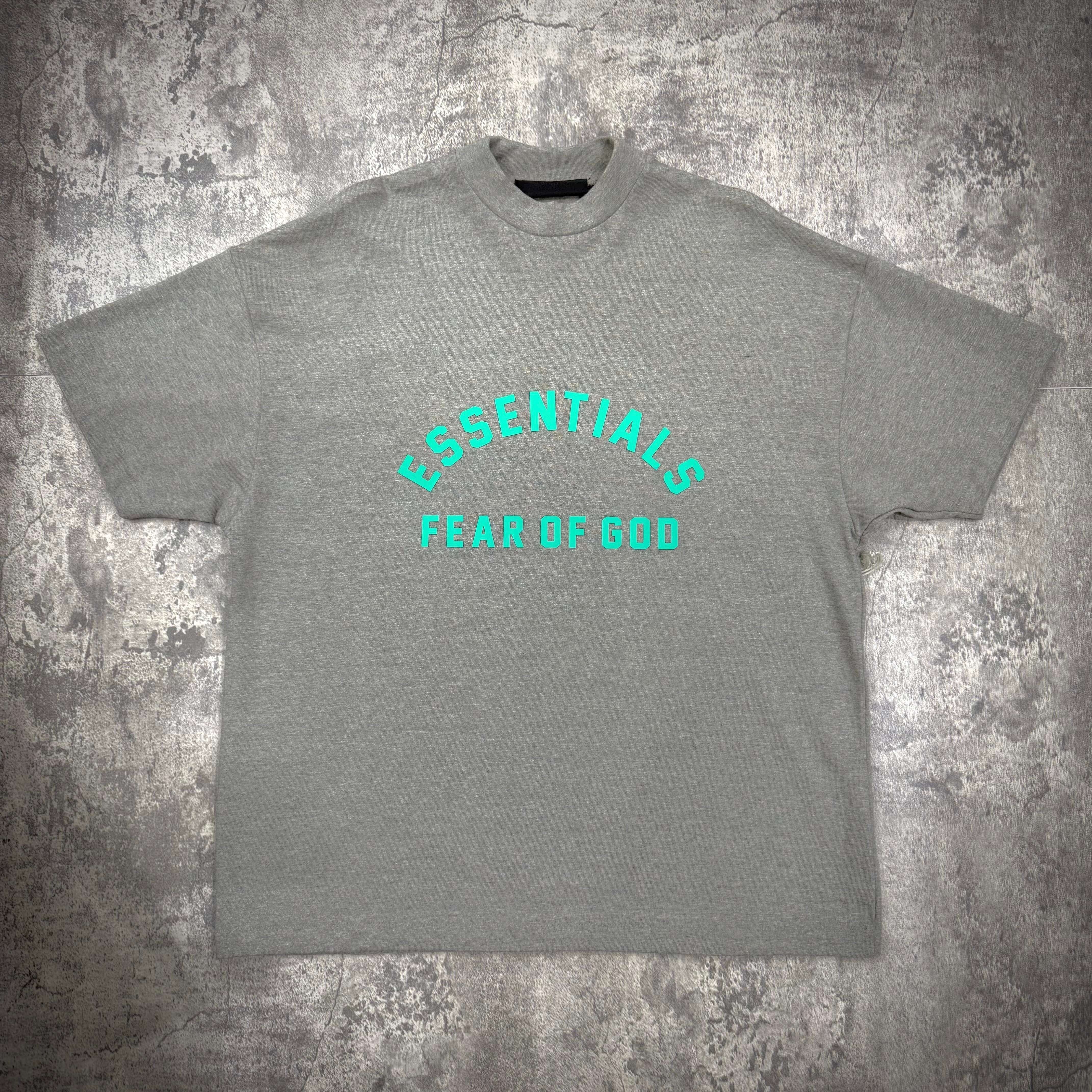 FOG Essentials Logo Crewneck Tee SS24 - Dark Heather