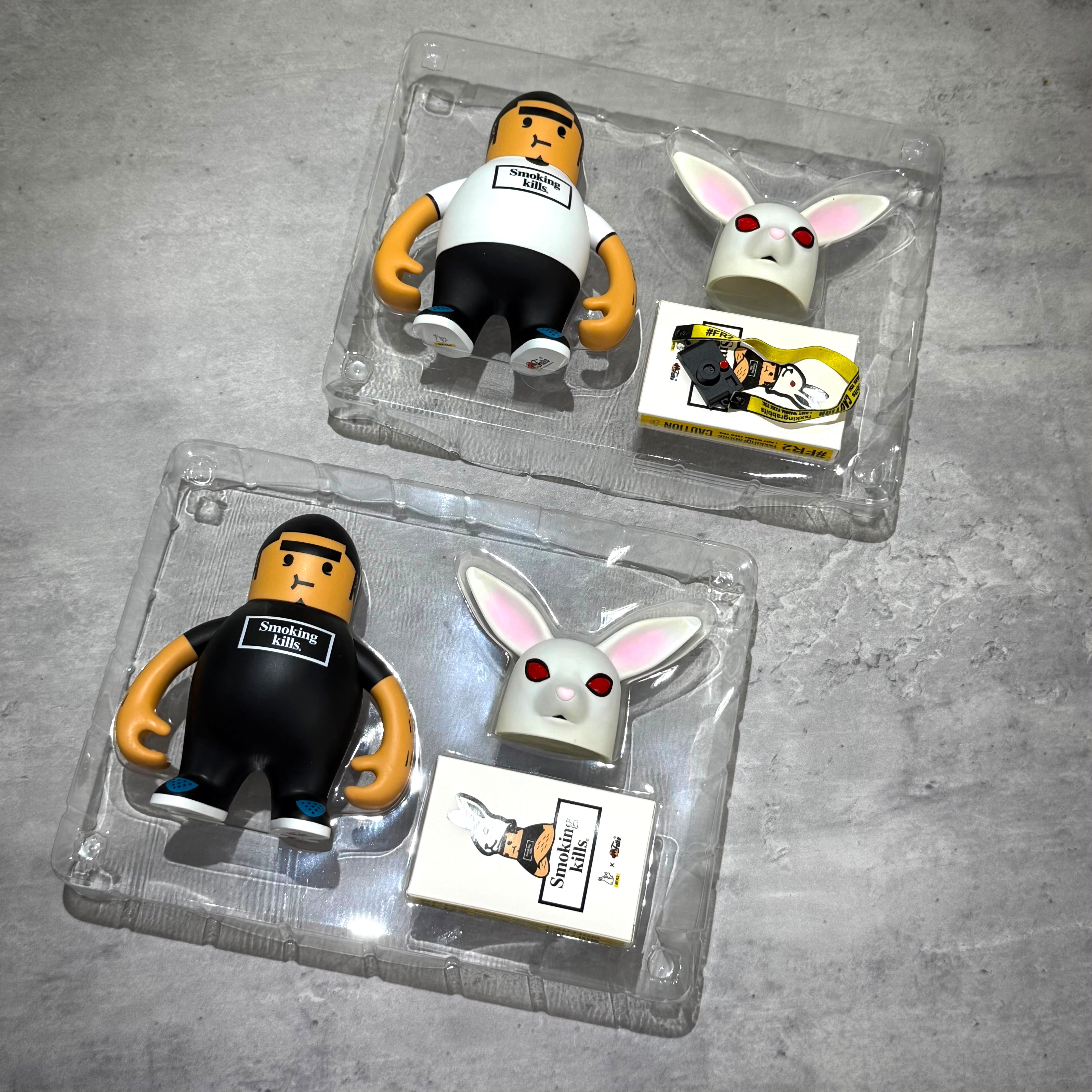 FR2 Fatko X FR2 Figure Doll - White/Black featuring two collectible dolls in packaging.