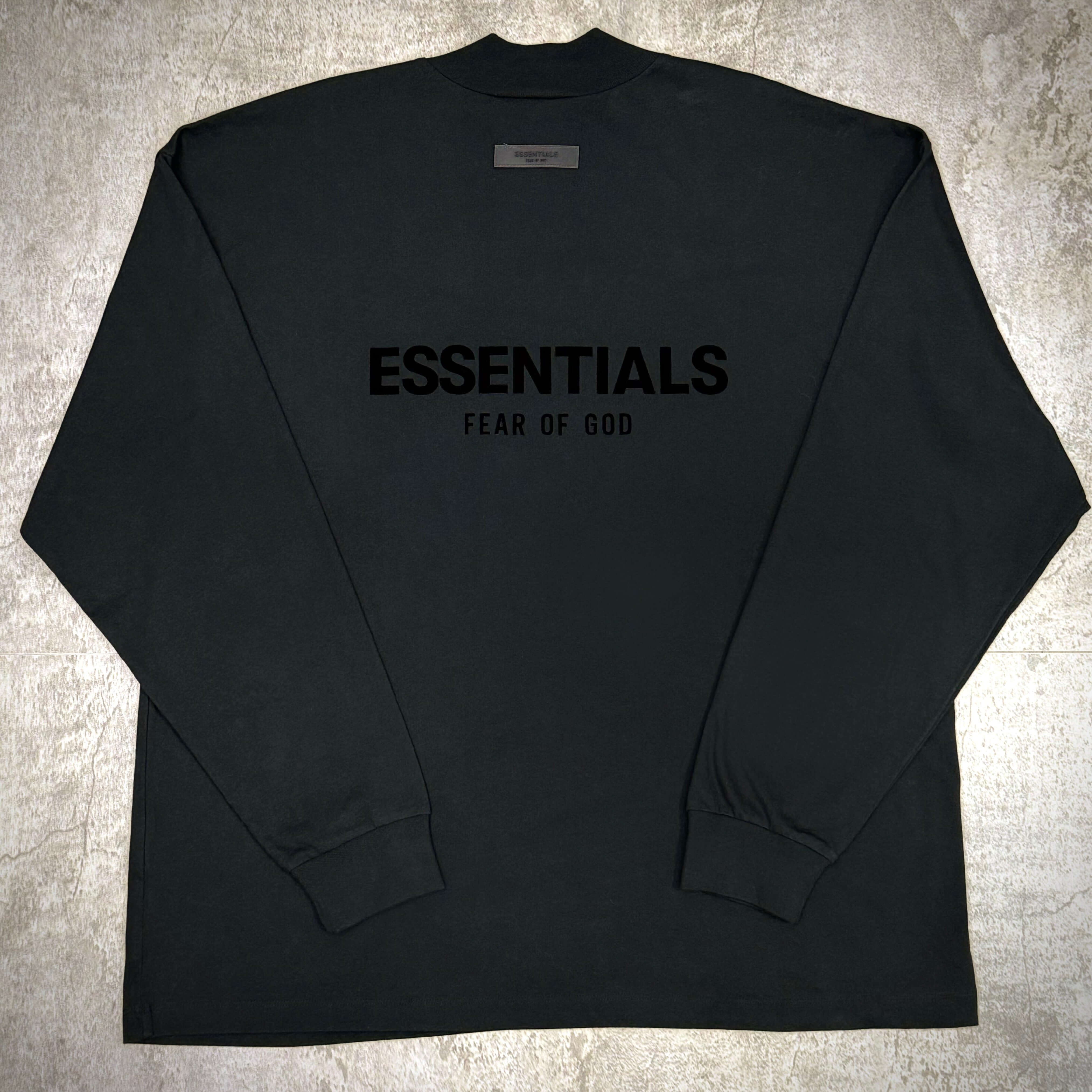Fear of God Essentials Logo L/S Tee SS22 - Black back