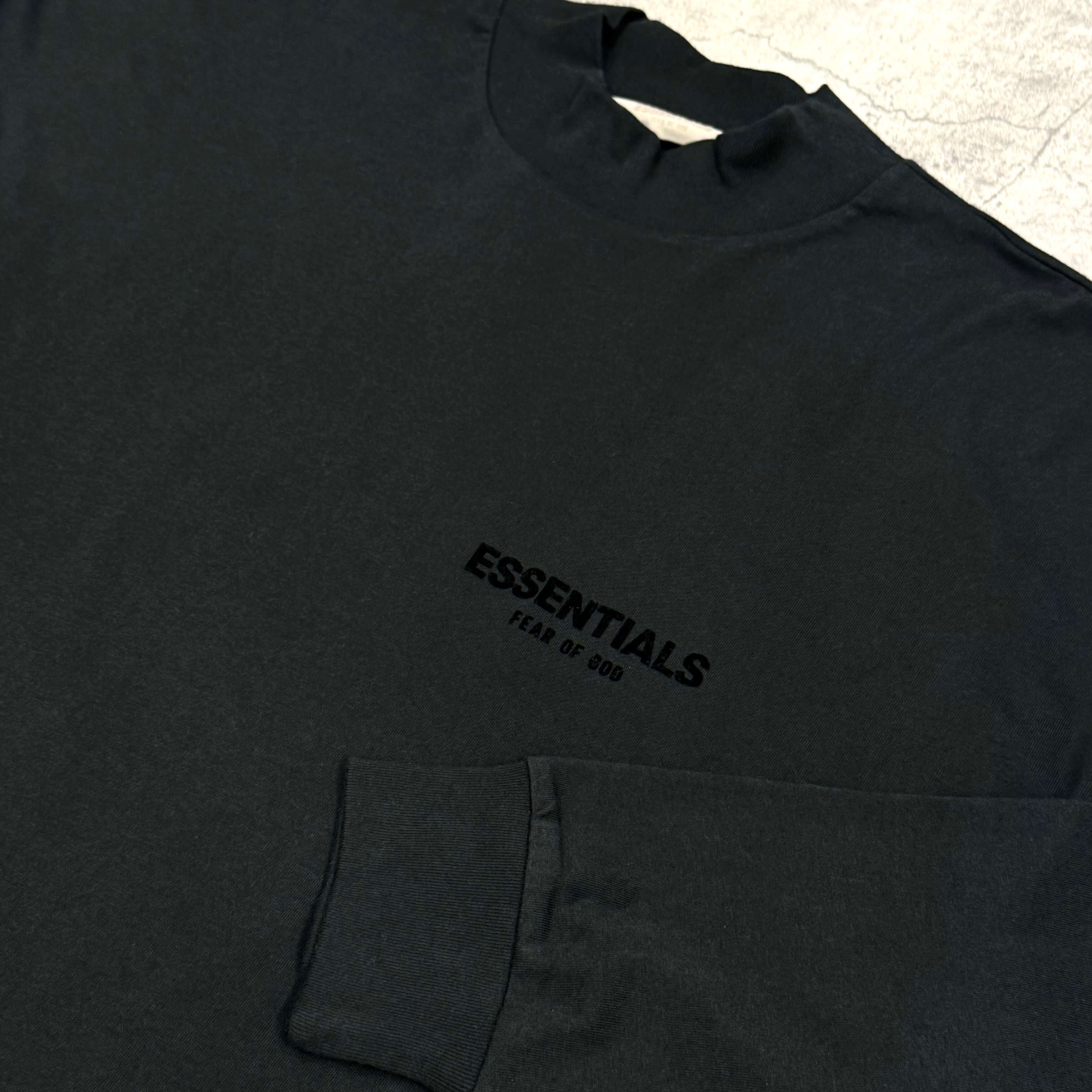 Fear of God Essentials Logo L/S Tee SS22 - Black