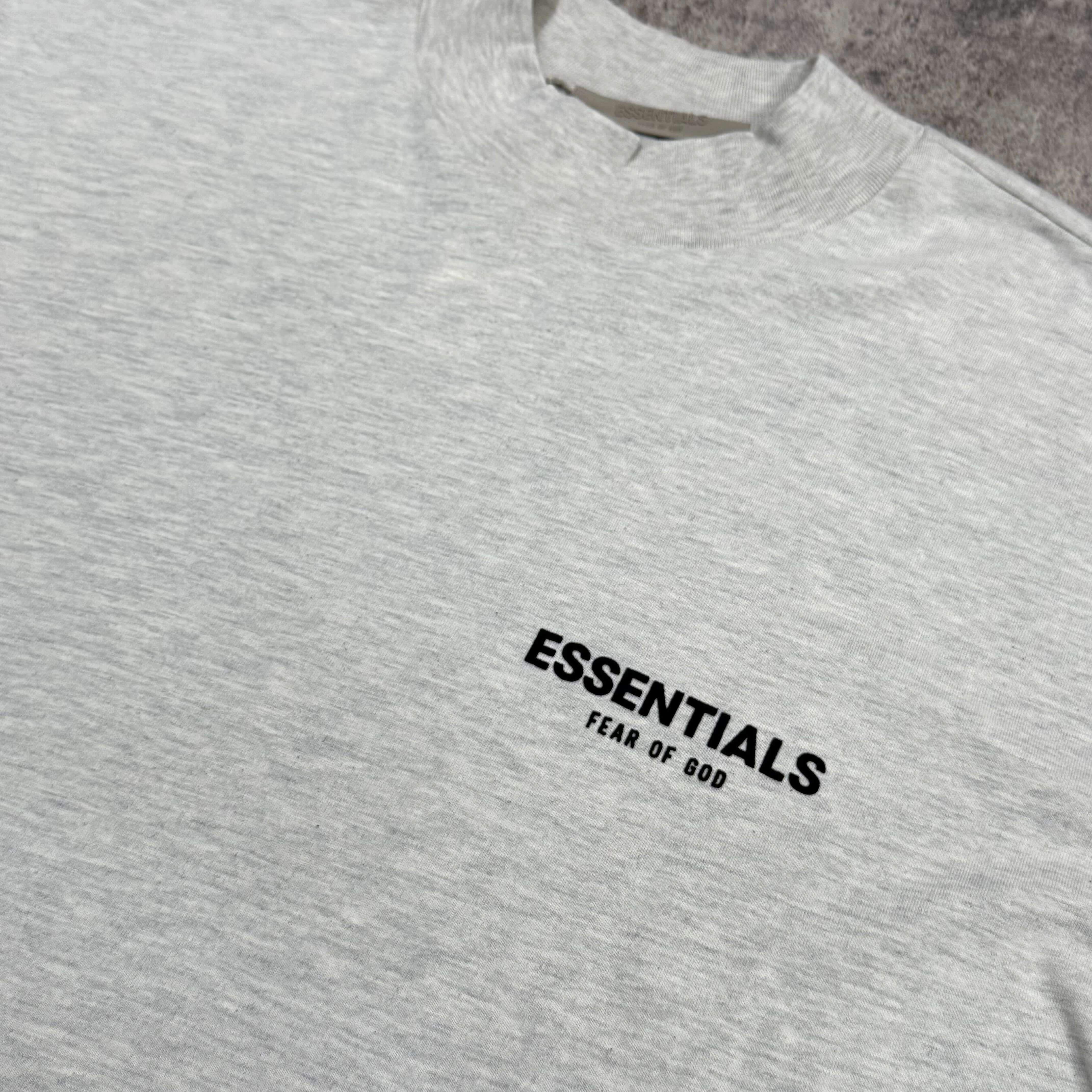 Fear of God Essentials Logo L/S Tee SS22 - Light Oatmeal logo