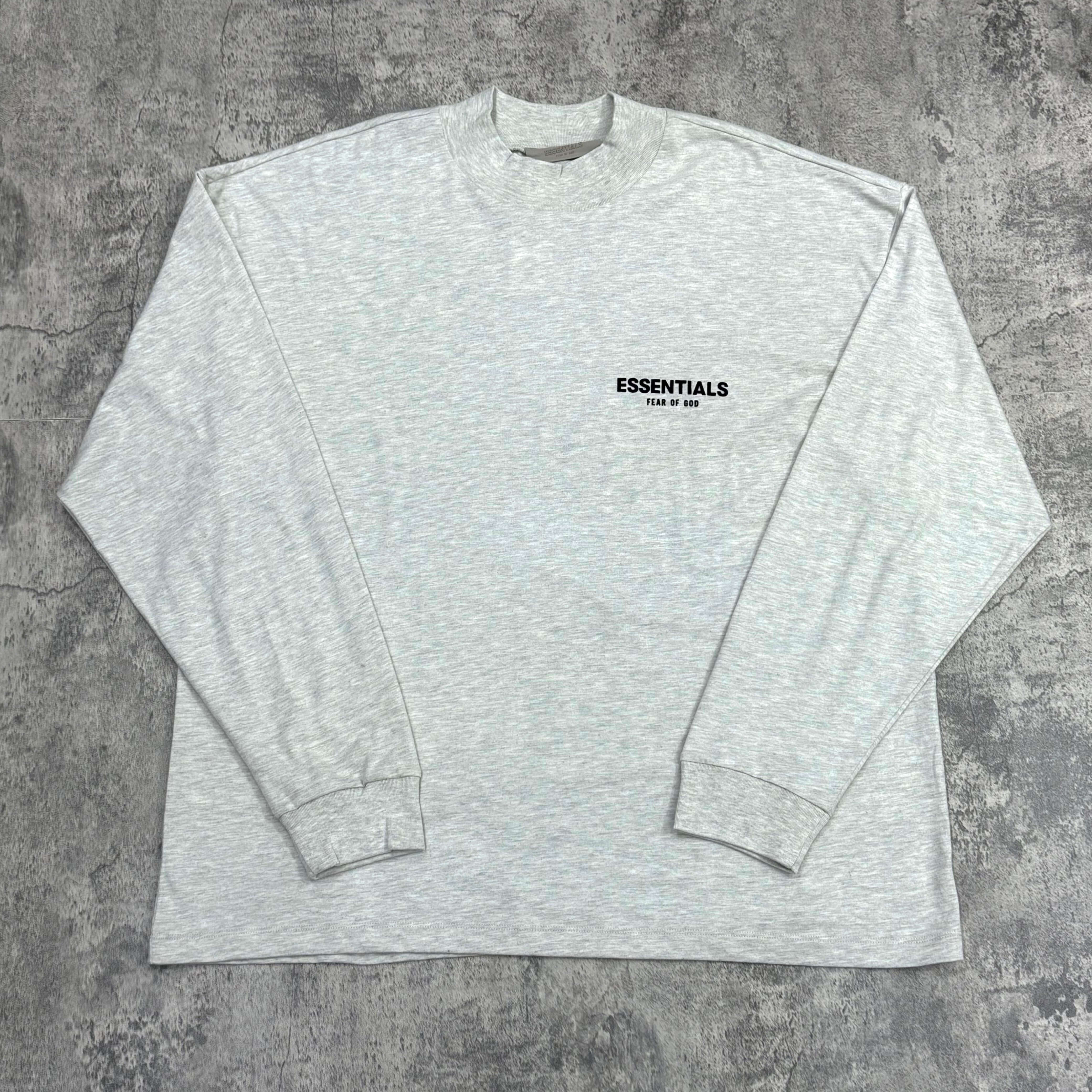 Fear of God Essentials Logo L/S Tee SS22 - Light Oatmeal front
