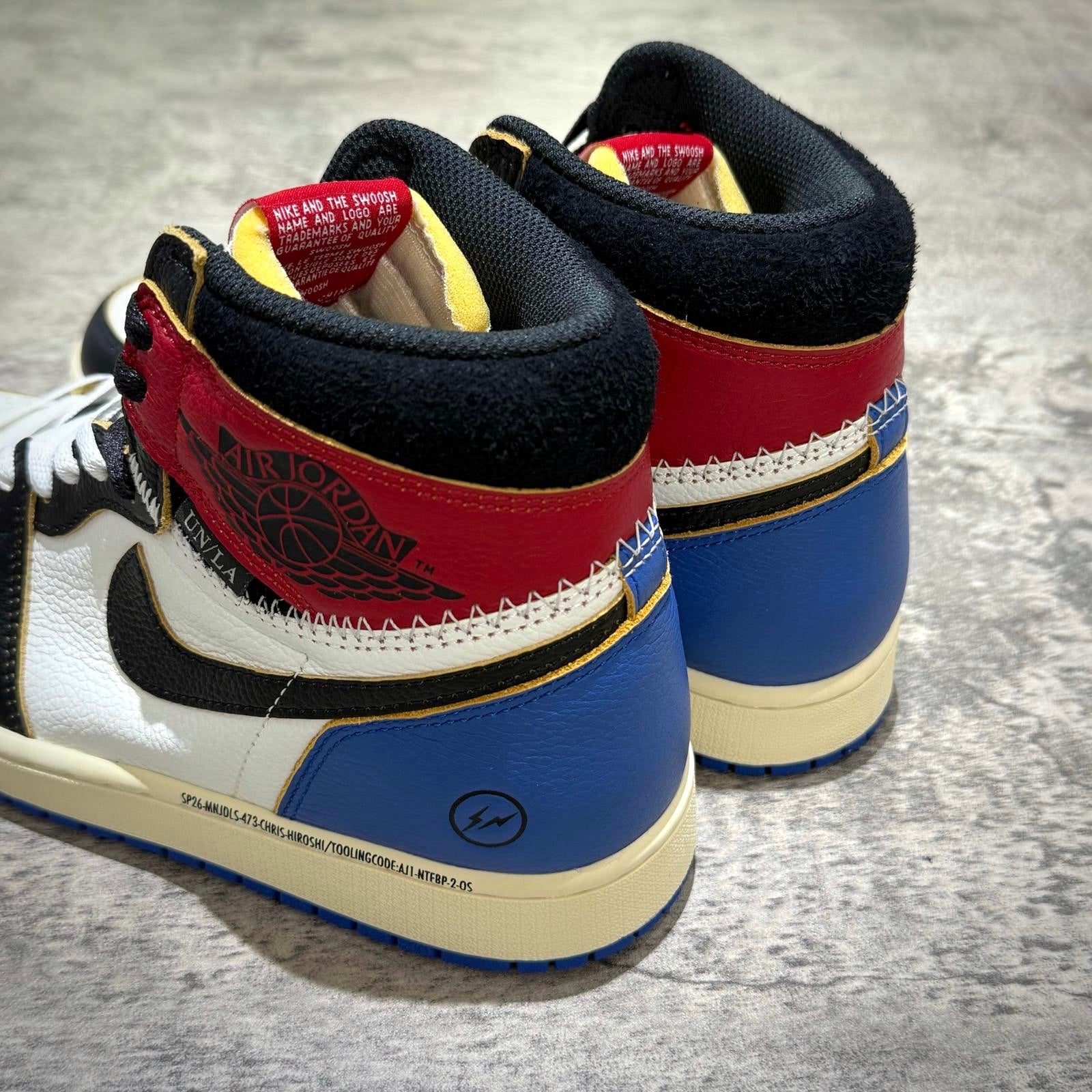 Fragment x Union x Air Jordan 1 High - Black & Varsity Red