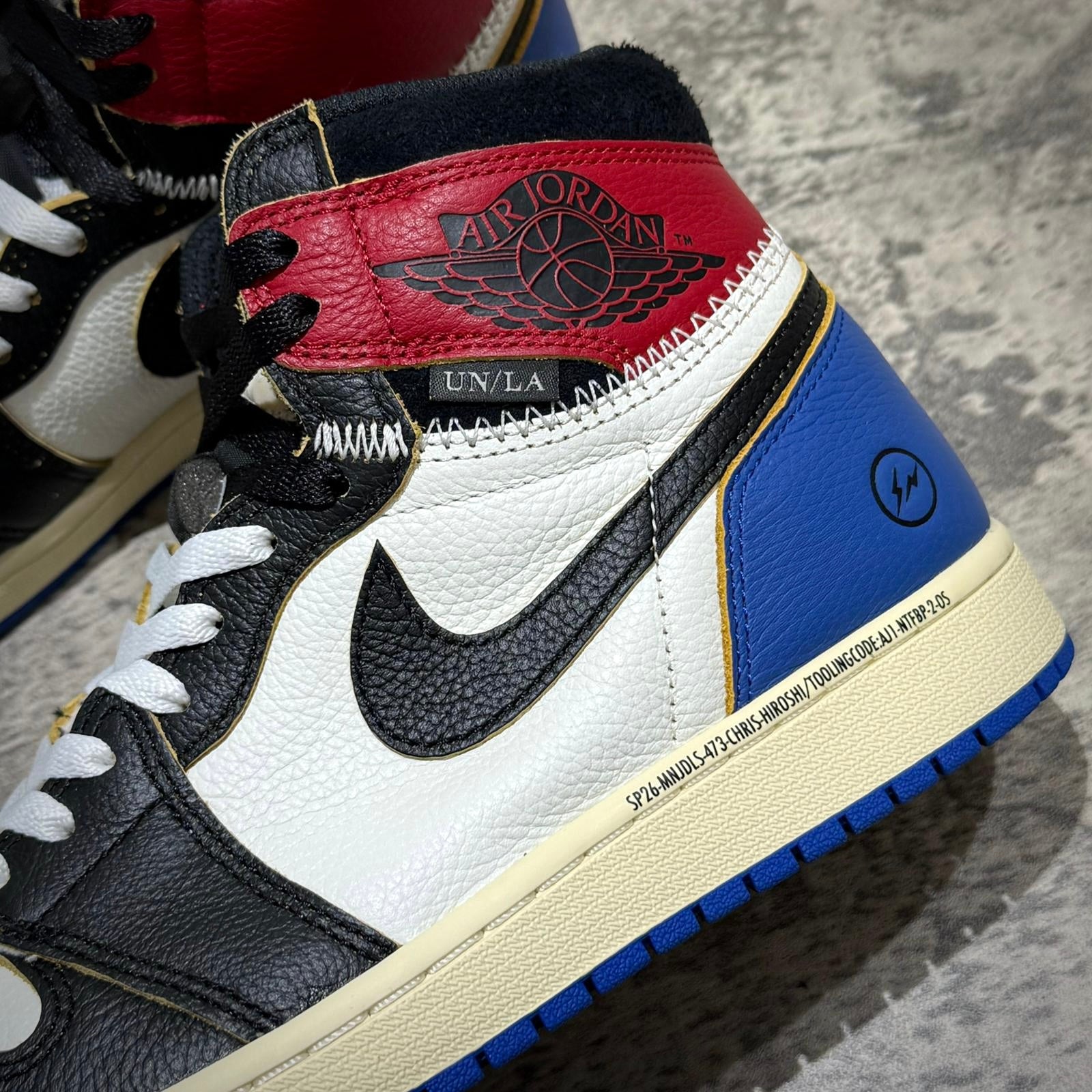 Fragment x Union x Air Jordan 1 High - Black & Varsity Red