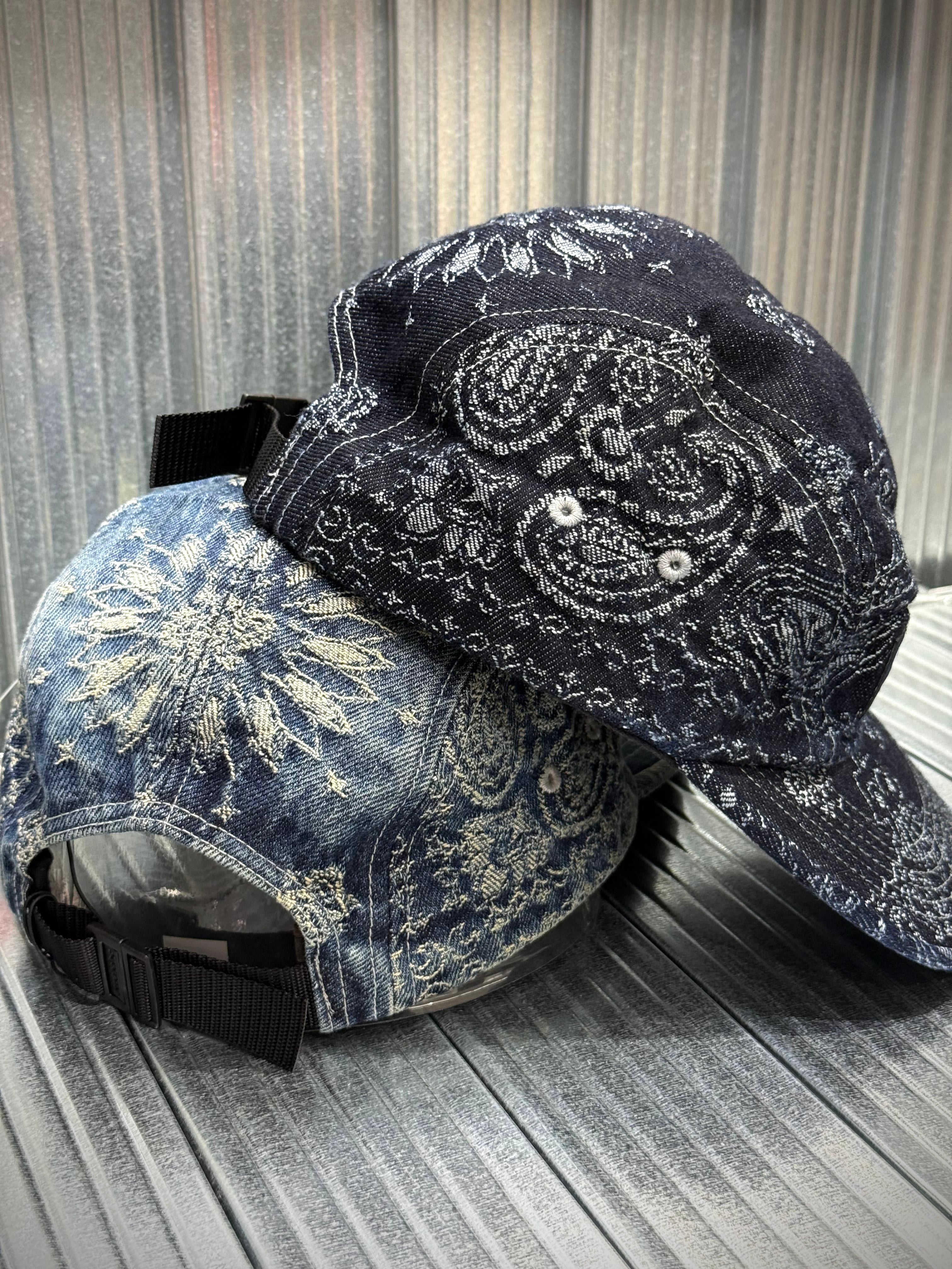 Supreme Bandana Jacquard Denim Camp Cap - Blue