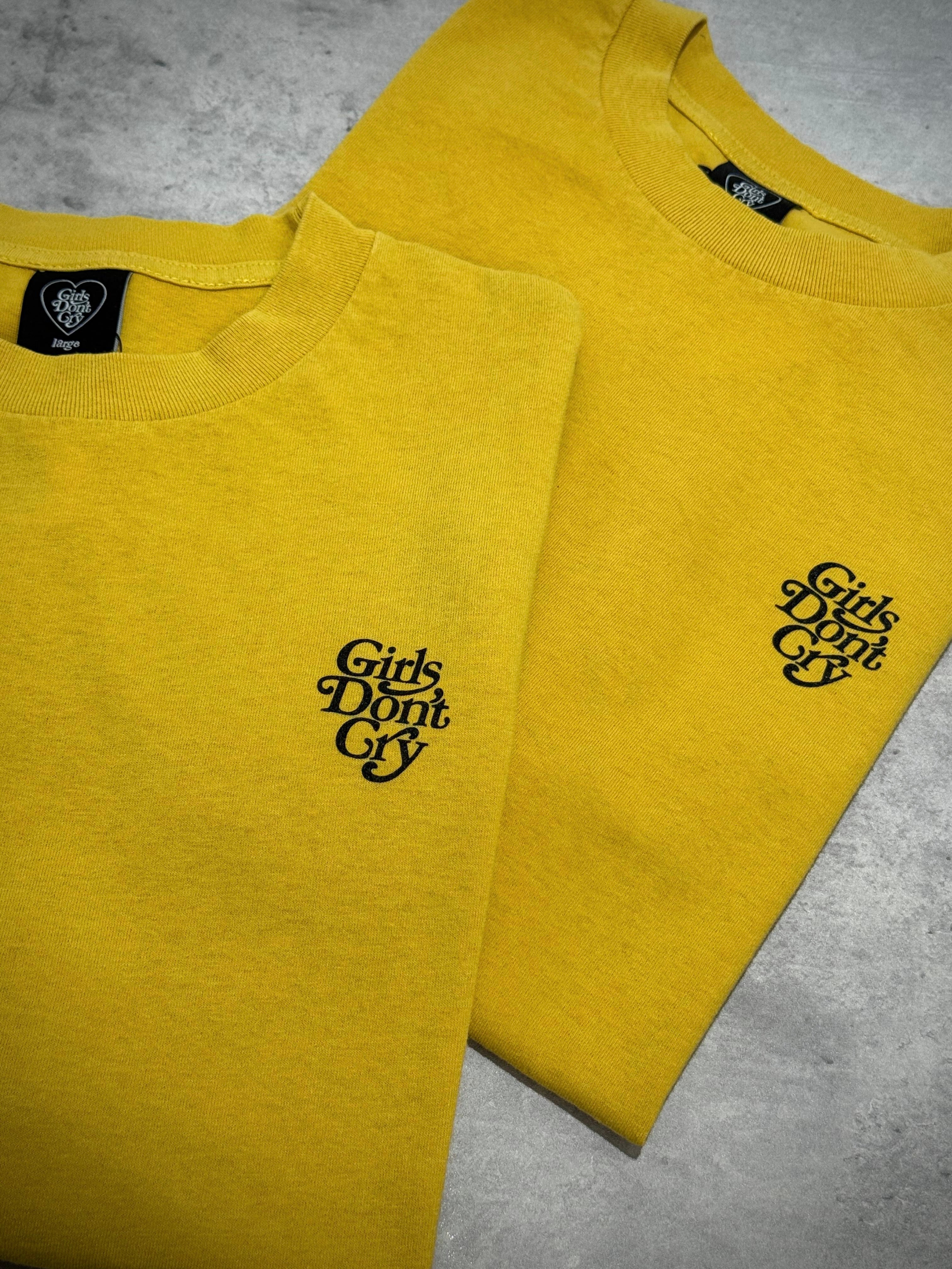 Girls Don't Cry Butterfly T-Shirt - Mustard