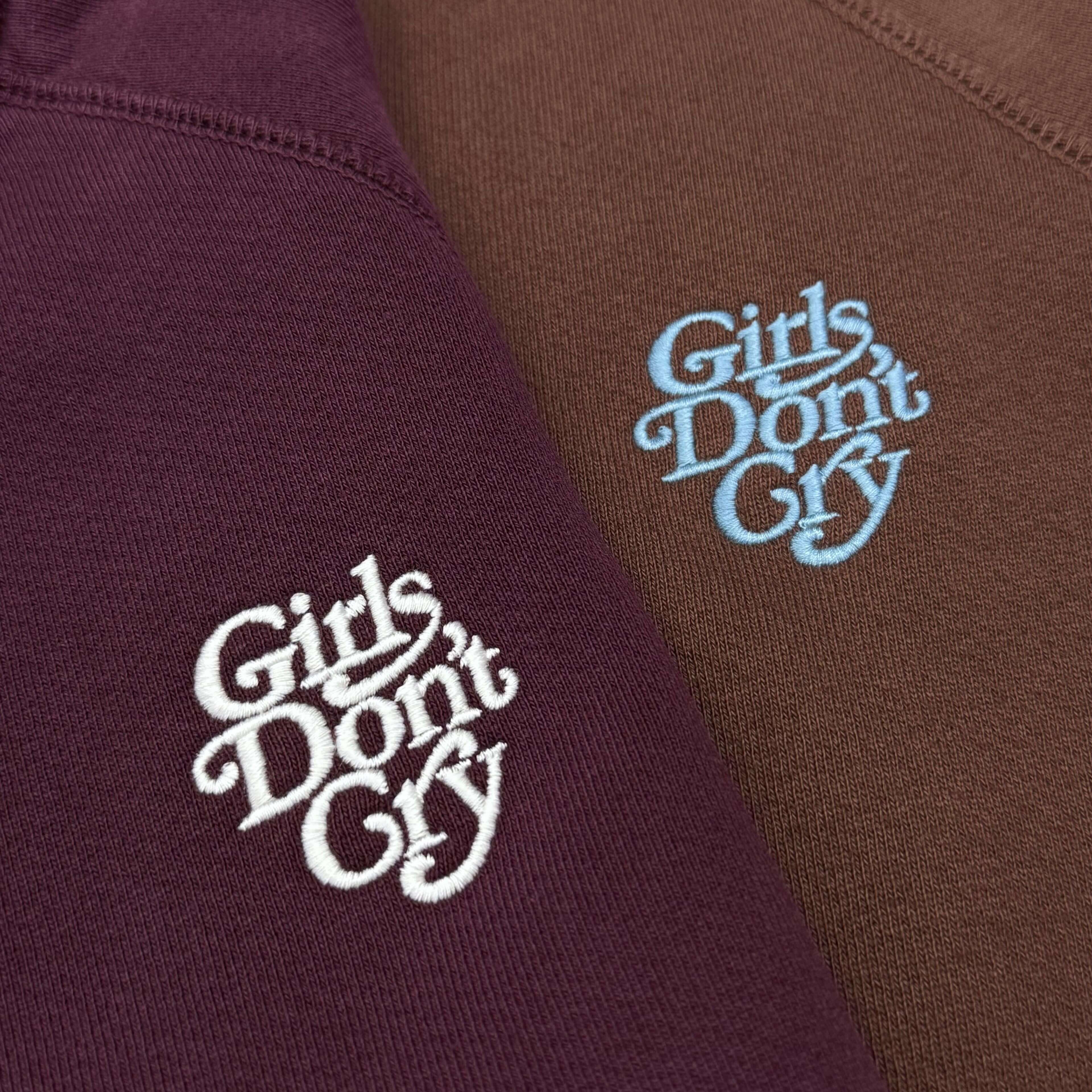 Girls Don't Cry Logo Zip Hoodie - Brown