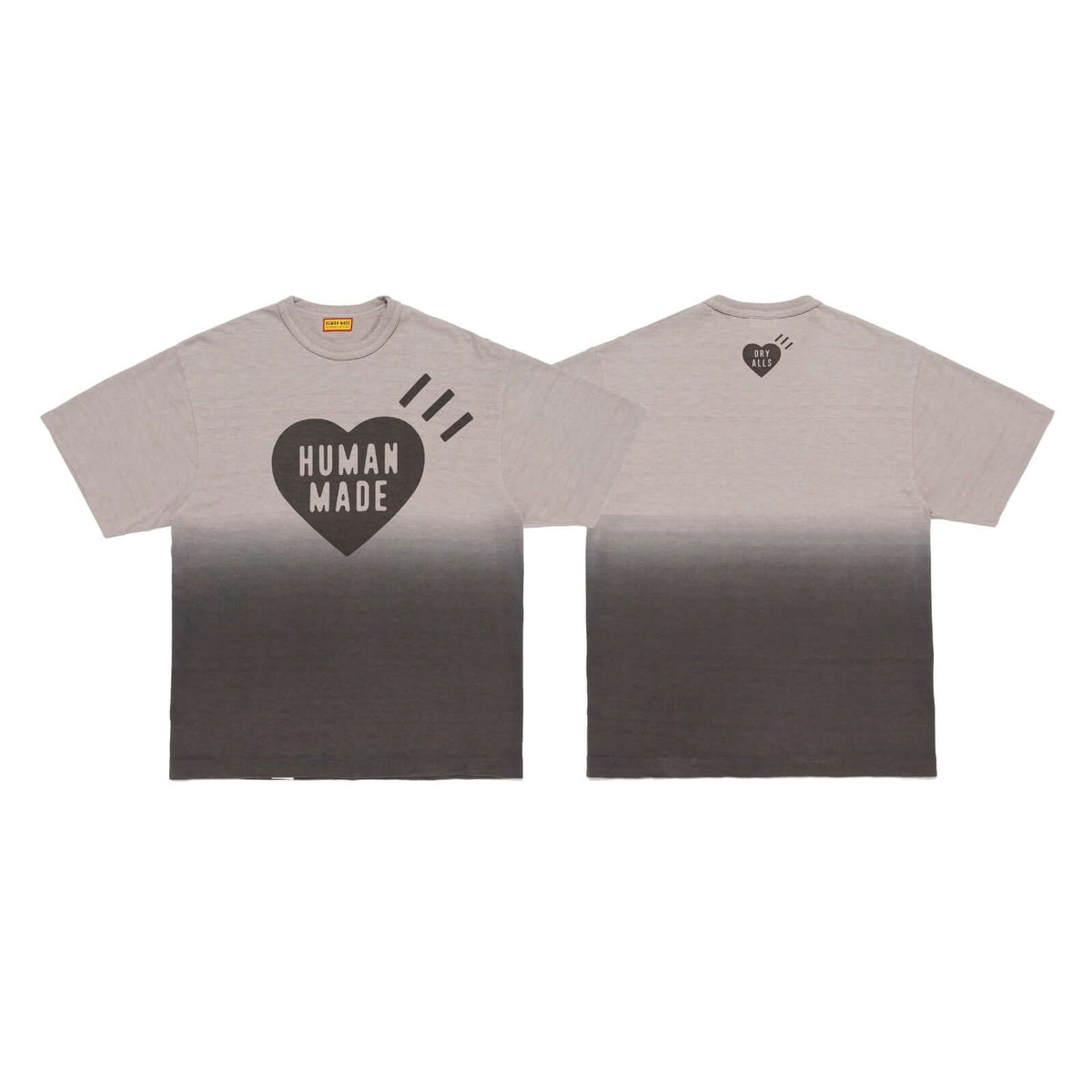 HUMAN MADE TOKYO Flagship Store Collection tee shirt with grey ombre design and heart logo.