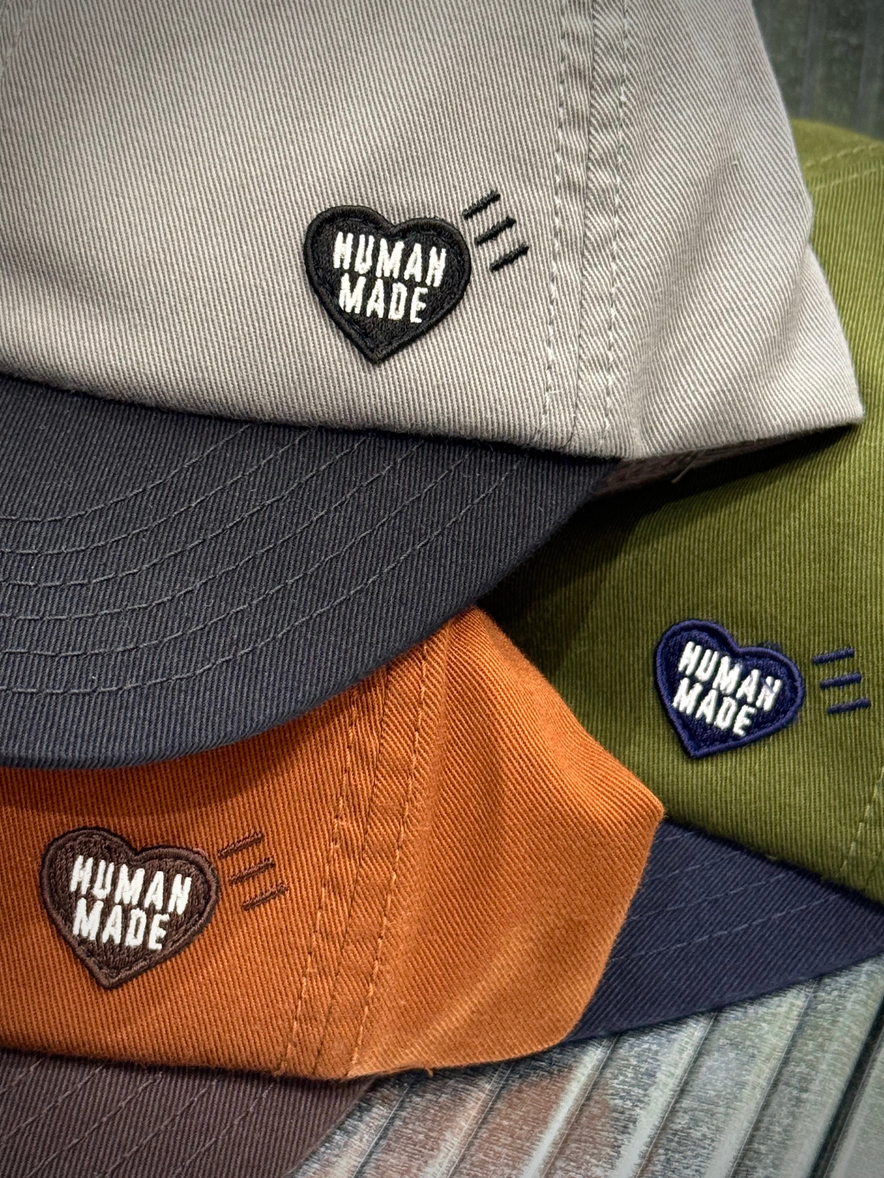 Human Made 6 Panel Twill Cap Grey Brown Green