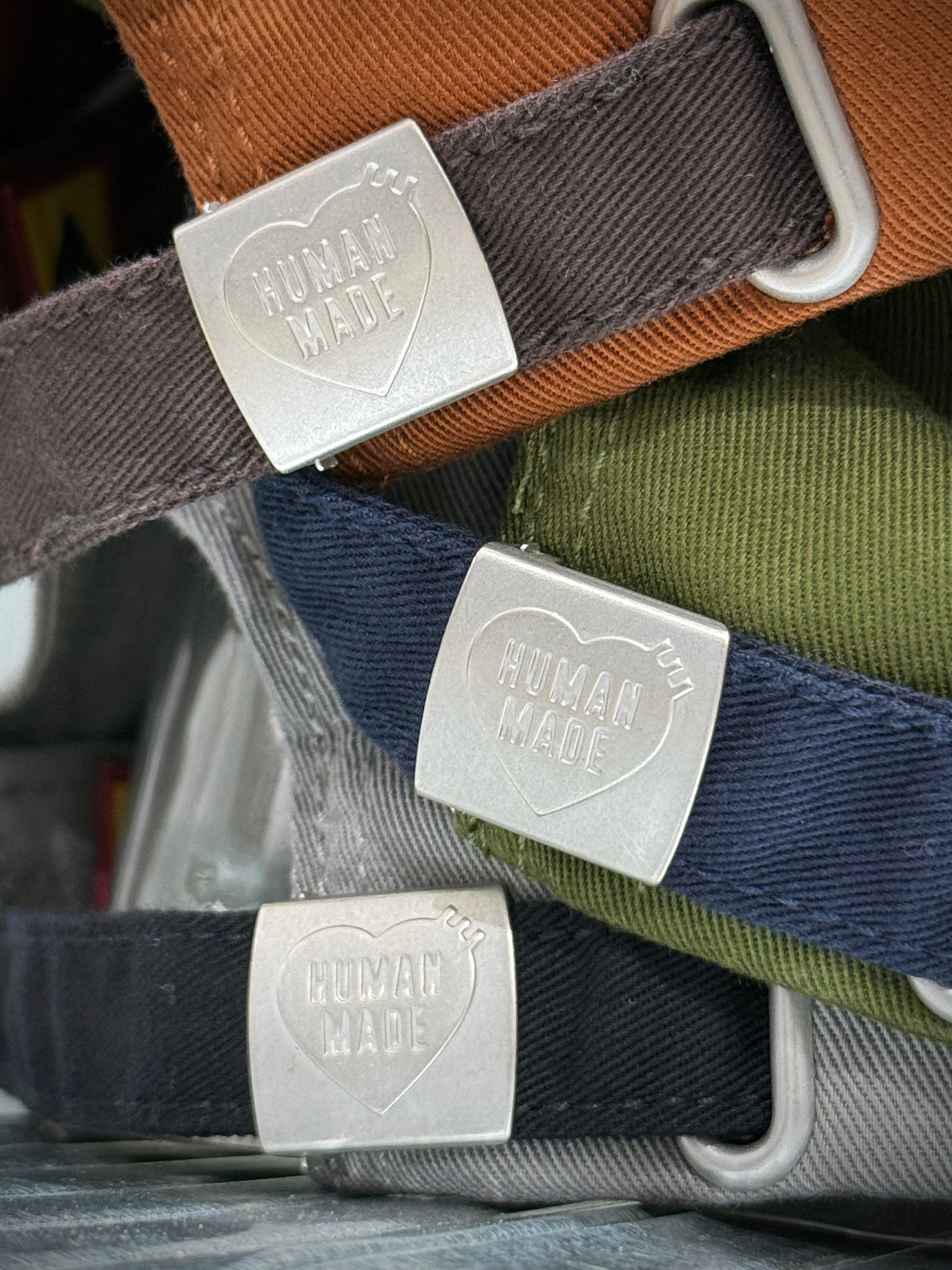 Human Made 6 Panel Twill Cap Grey Brown Green