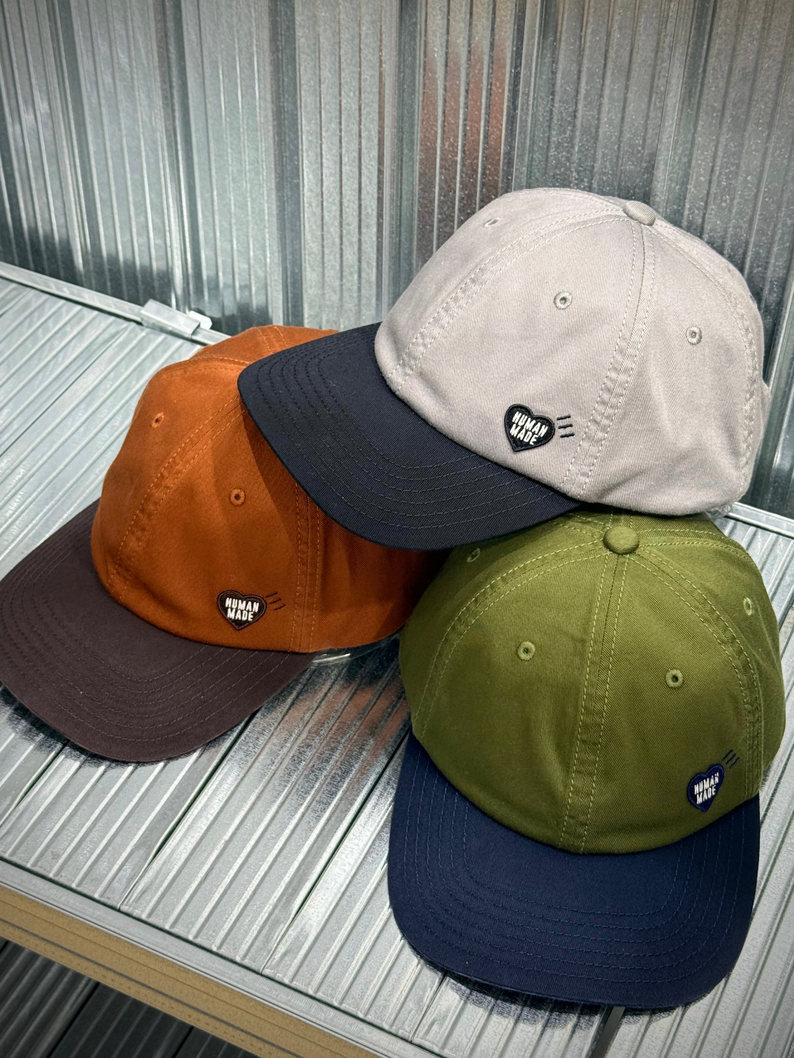 Human Made 6 Panel Twill Cap Grey Brown Green