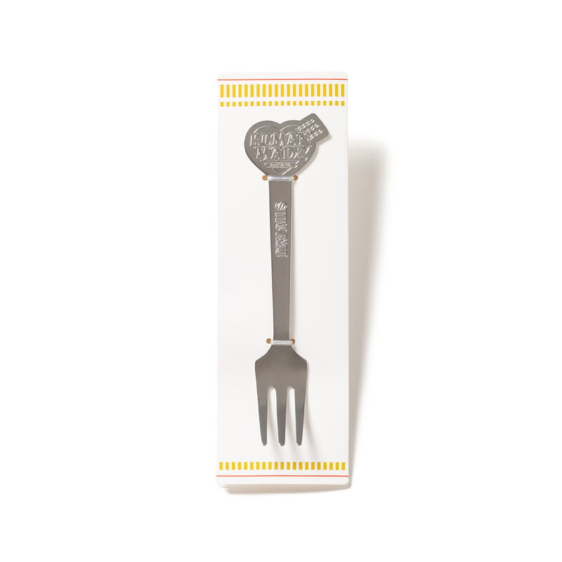 Human Made Cup Noodle Fork displayed in its packaging, showcasing the unique design and branding.