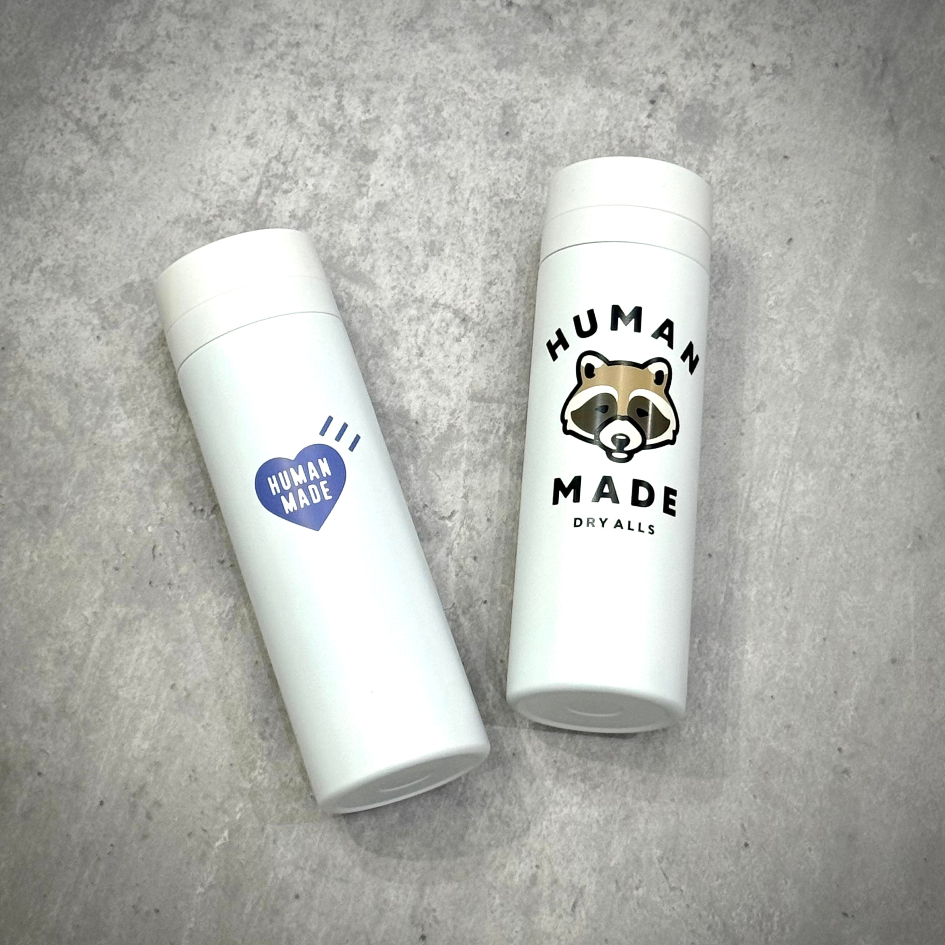 Human Made Jamsil Exclusive Thermo Stainless Bottle 500ml displayed on a textured surface.
