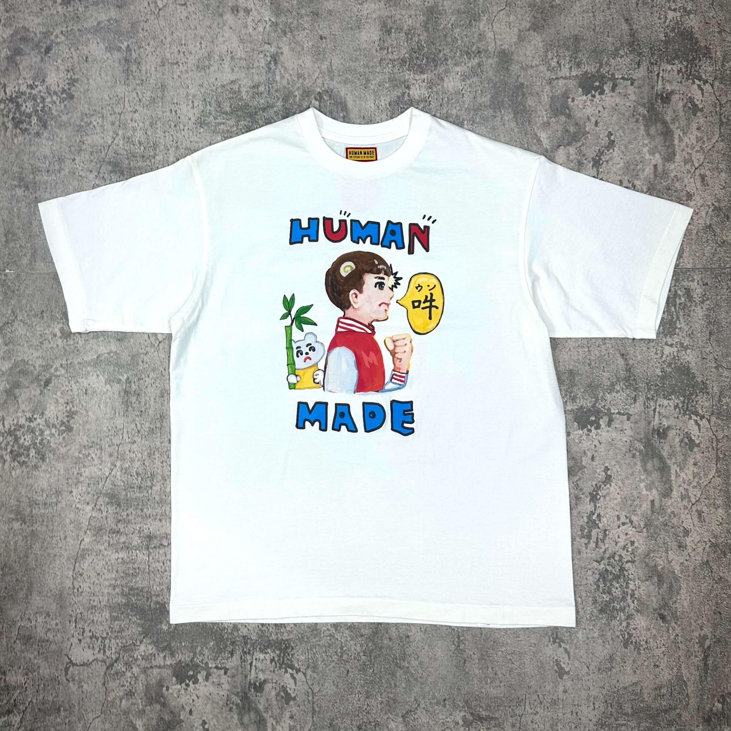 Human Made Keiko Sootome "A-UN" Tee - White featuring colorful graphic design on soft cotton fabric.
