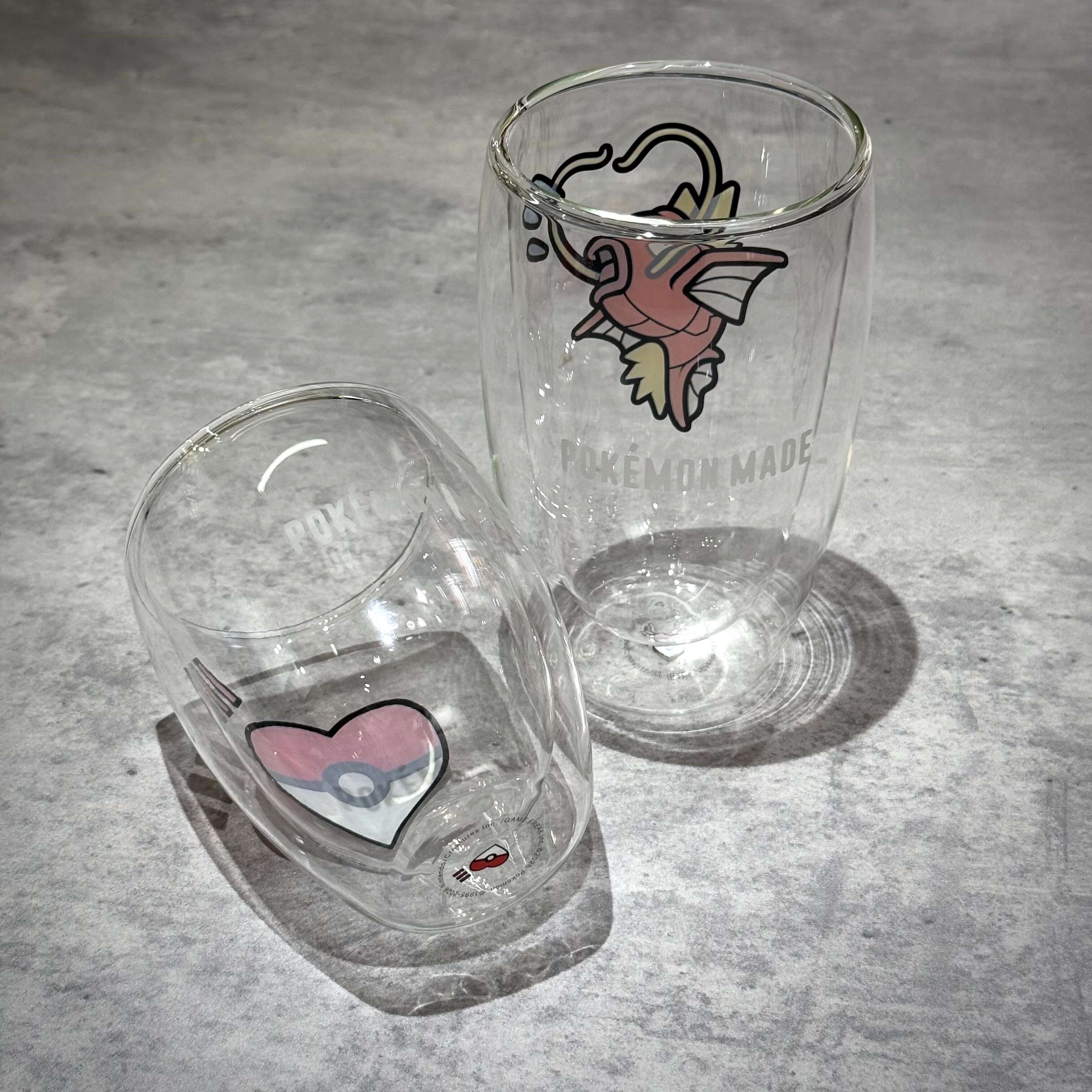 Human Made x Pokemon Double Wall Glass featuring Pokemon designs and heart graphics.