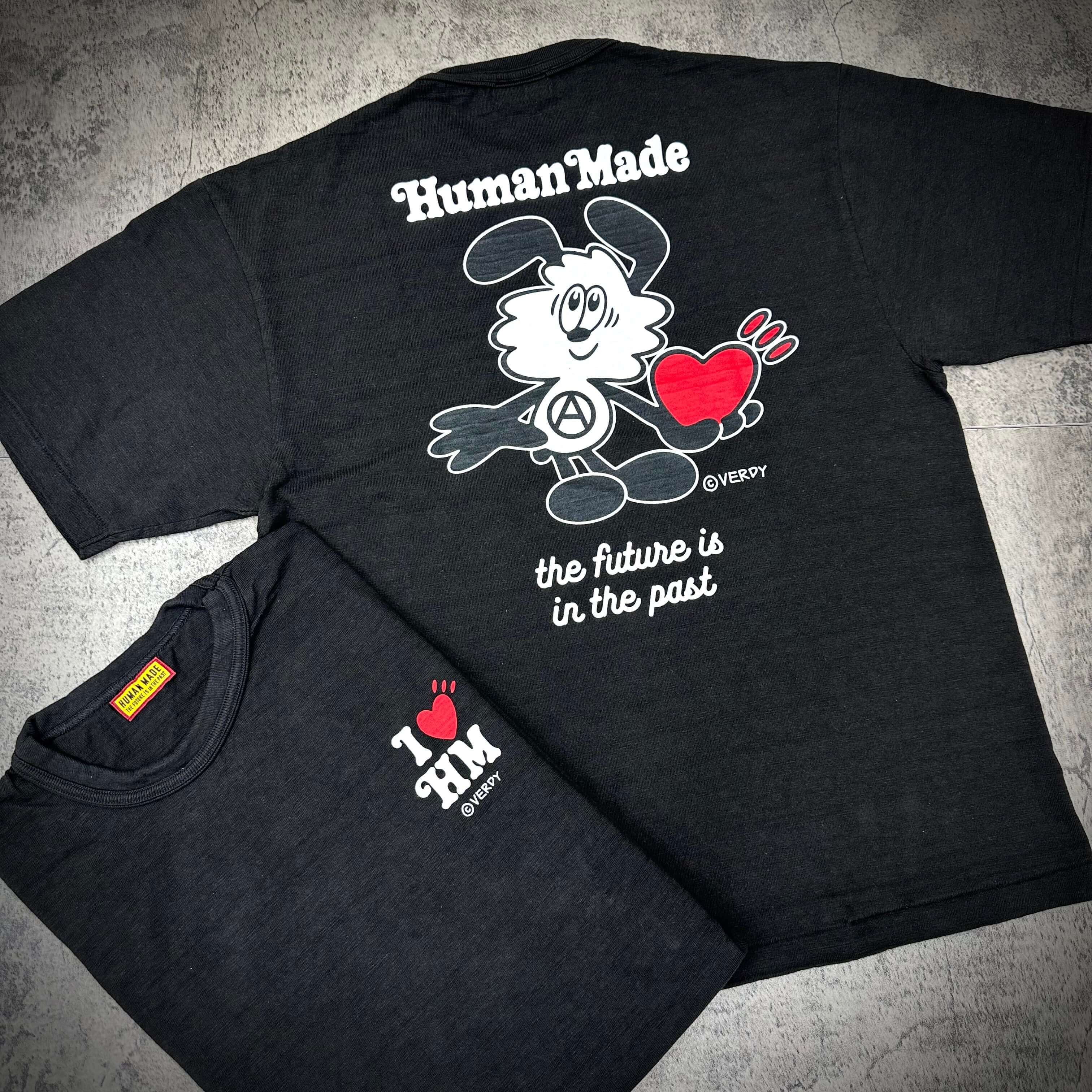 Human Made x VERDY Jamsil + Lotte Museum Exclusive Vick Tee - Black featuring graphic design on back and front