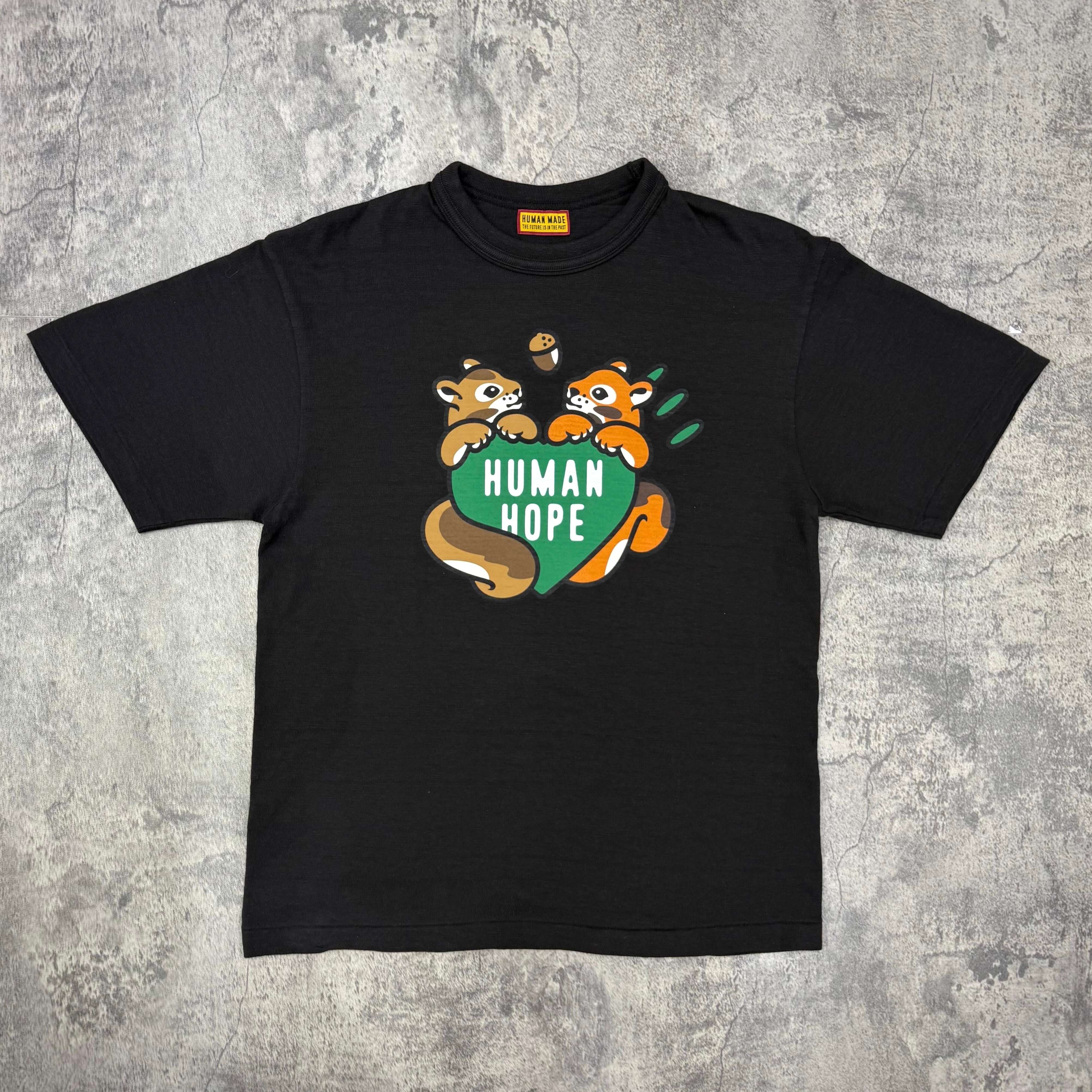 "Human Made x j-hope of BTS" Human Hope Graphic Tee BLACK FRONT