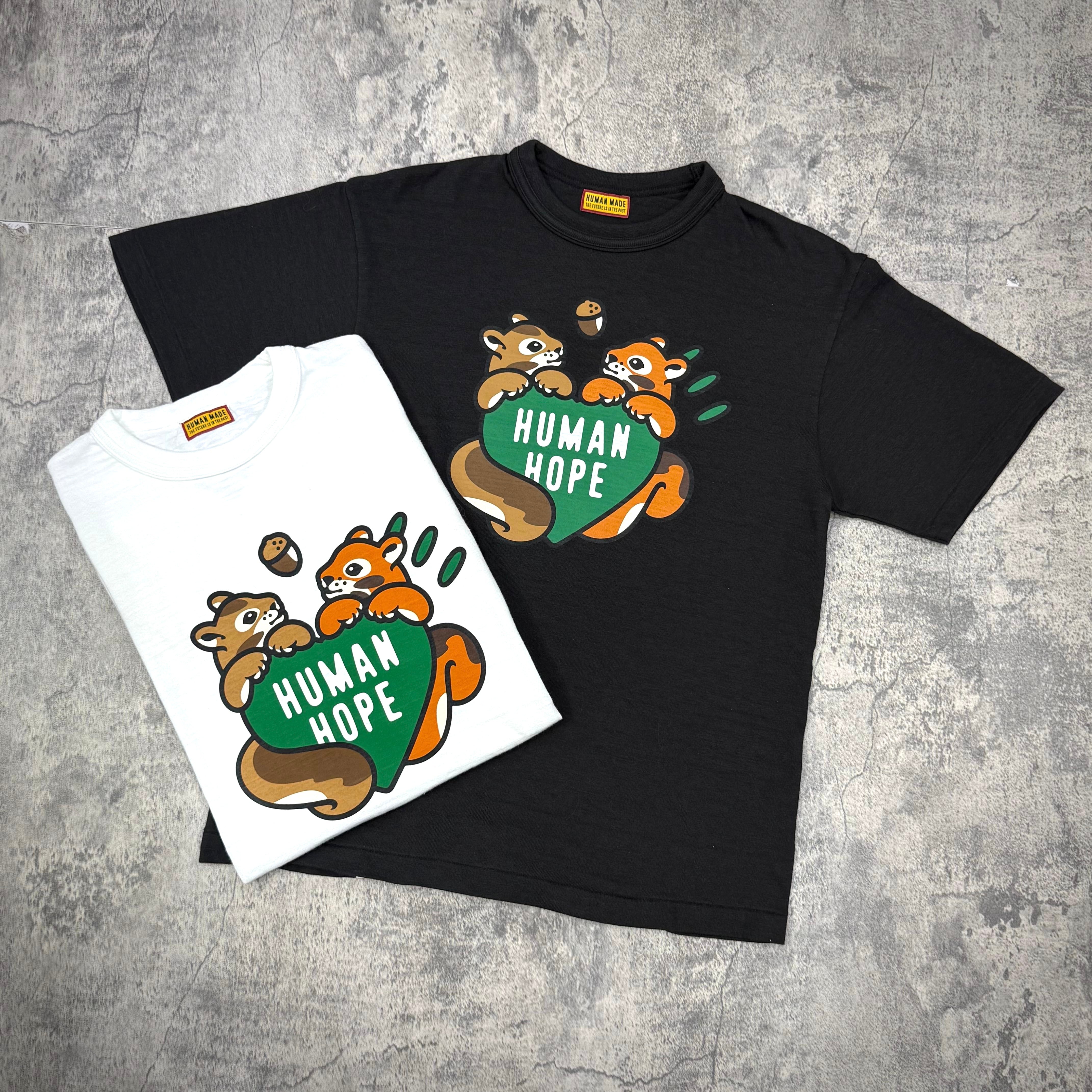 "Human Made x j-hope of BTS" Human Hope Graphic Tee BLACK WHITE