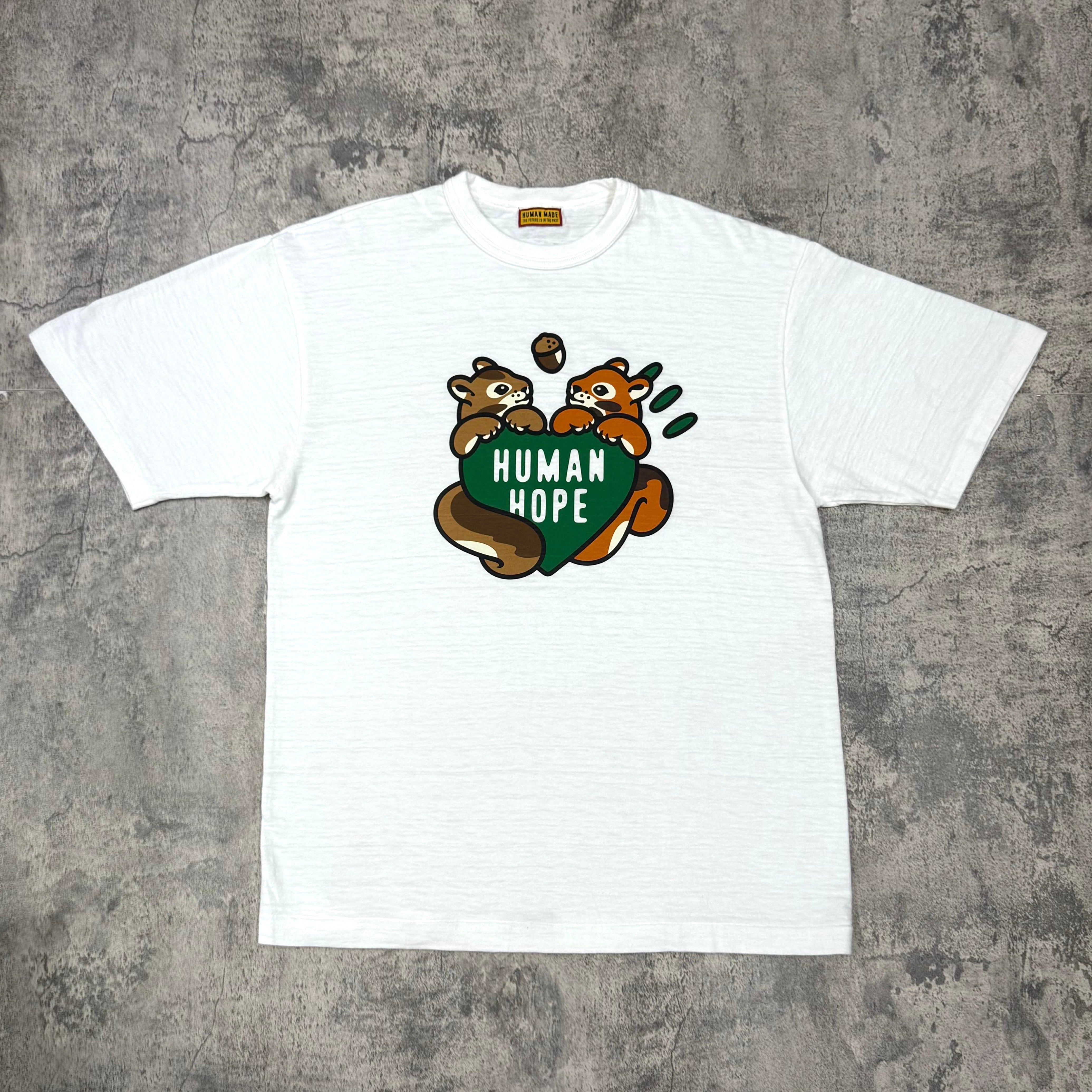 "Human Made x j-hope of BTS" Human Hope Graphic Tee WHITE FRONT