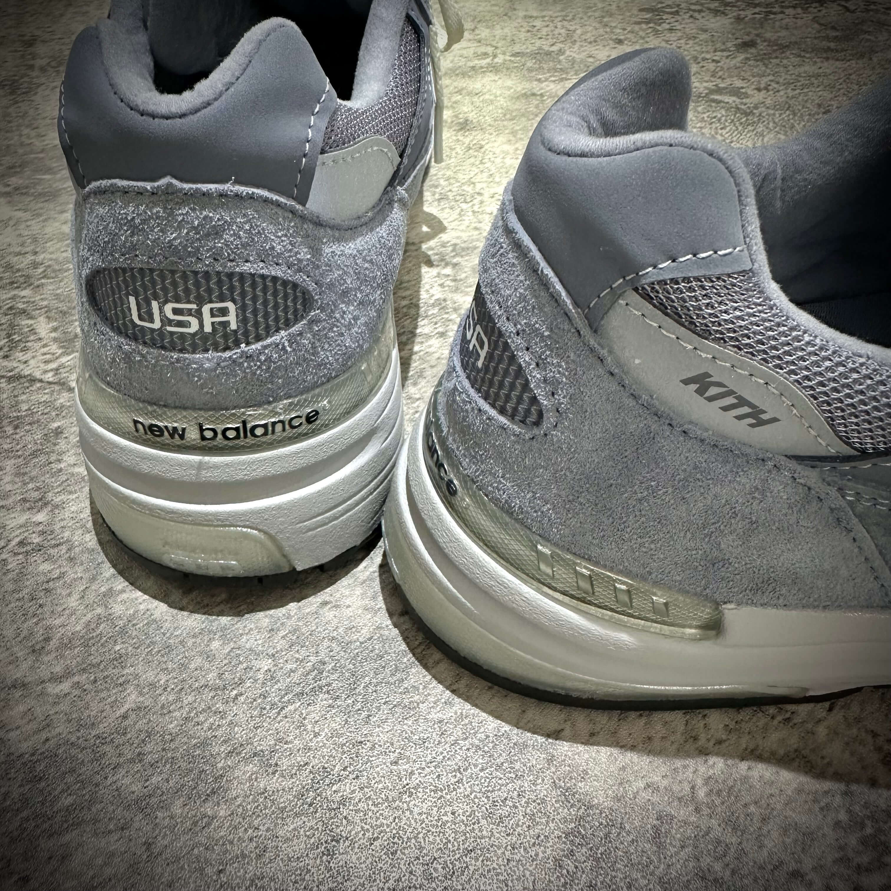 MiUSA Kith x New Balance 992 Argon sneaker design showcasing USA and Kith branding.