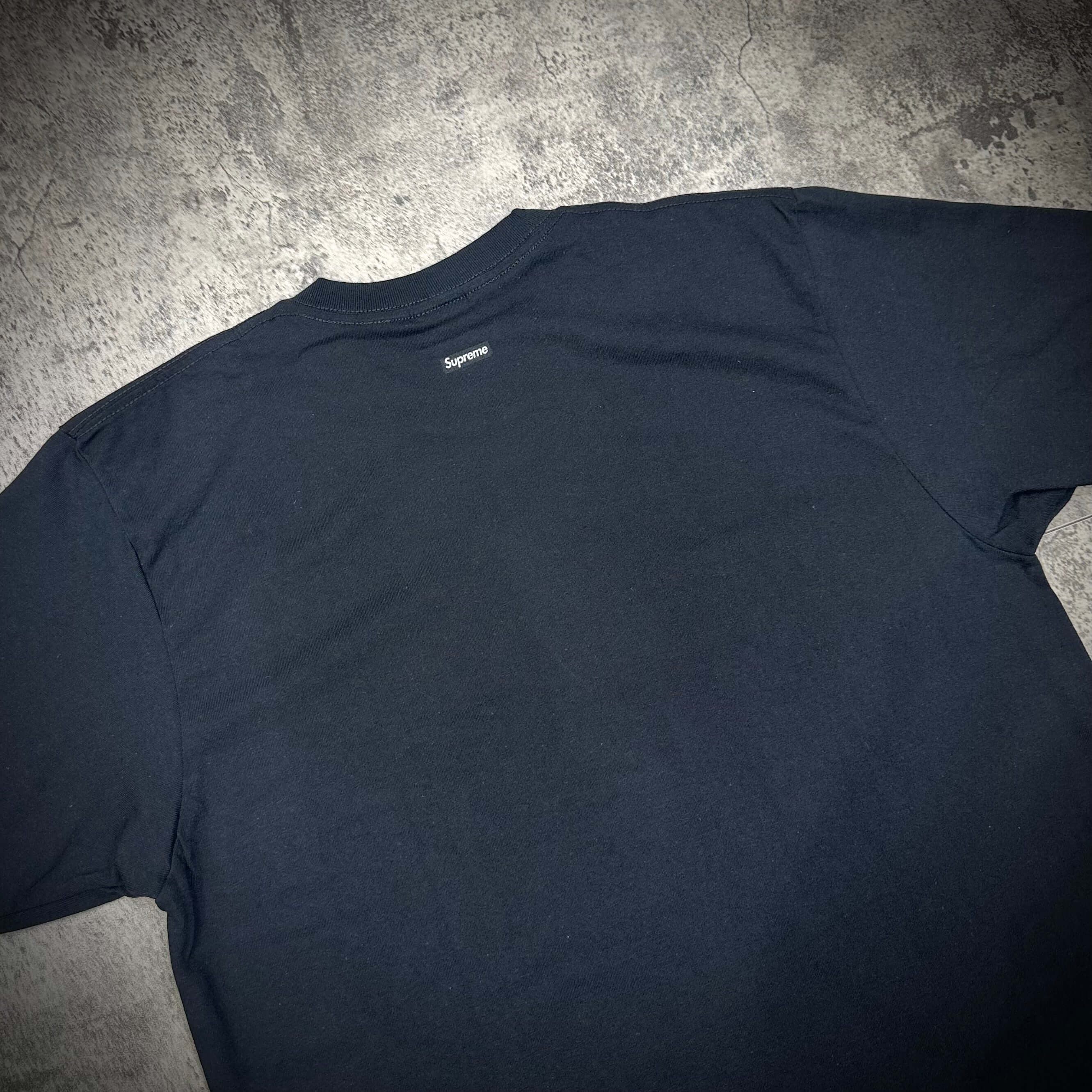 Back view of Supreme Michael Jackson Tee - Black showing logo and design features.