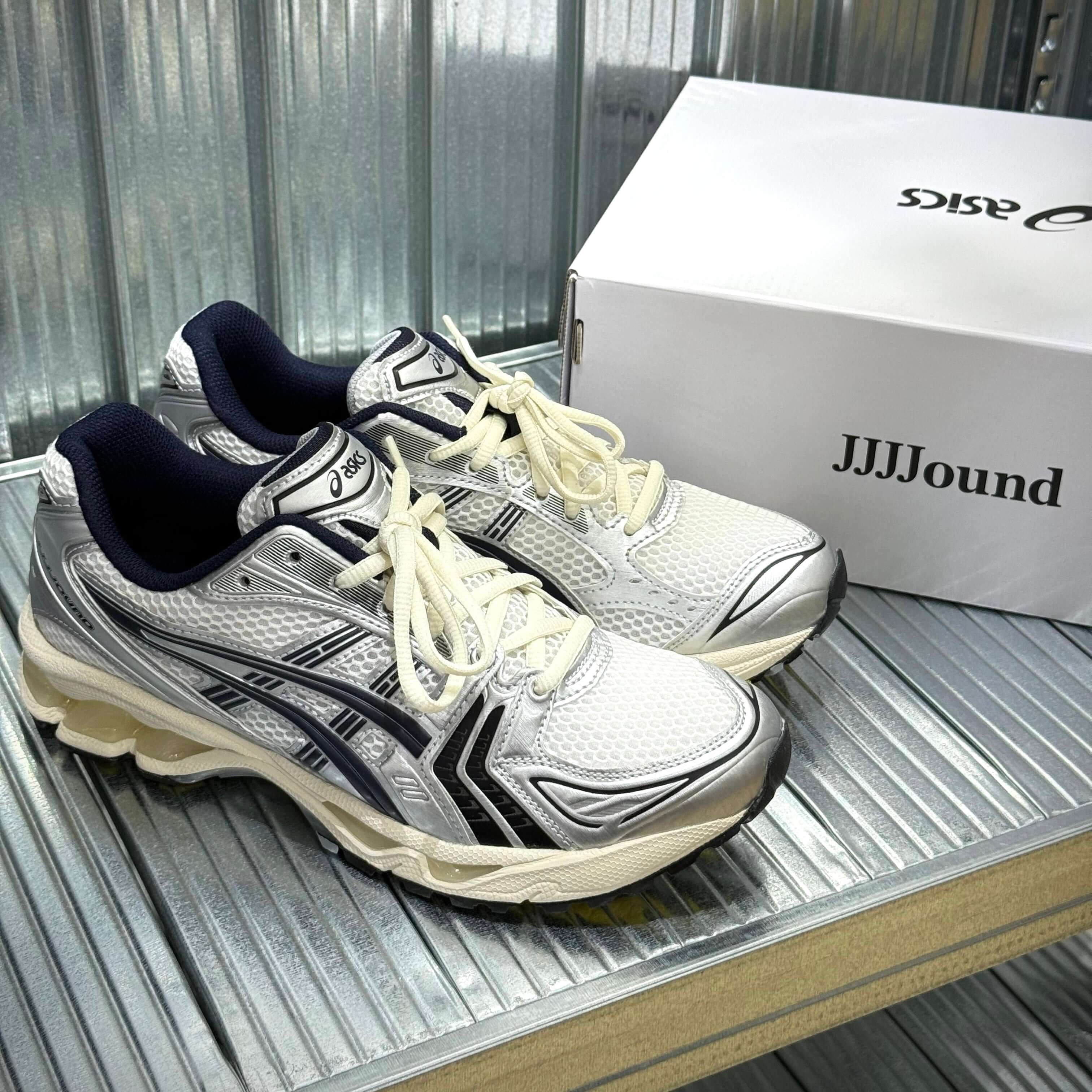JJJJound x ASICS Gel-Kayano 14 - White / Navy 1203A960-100
