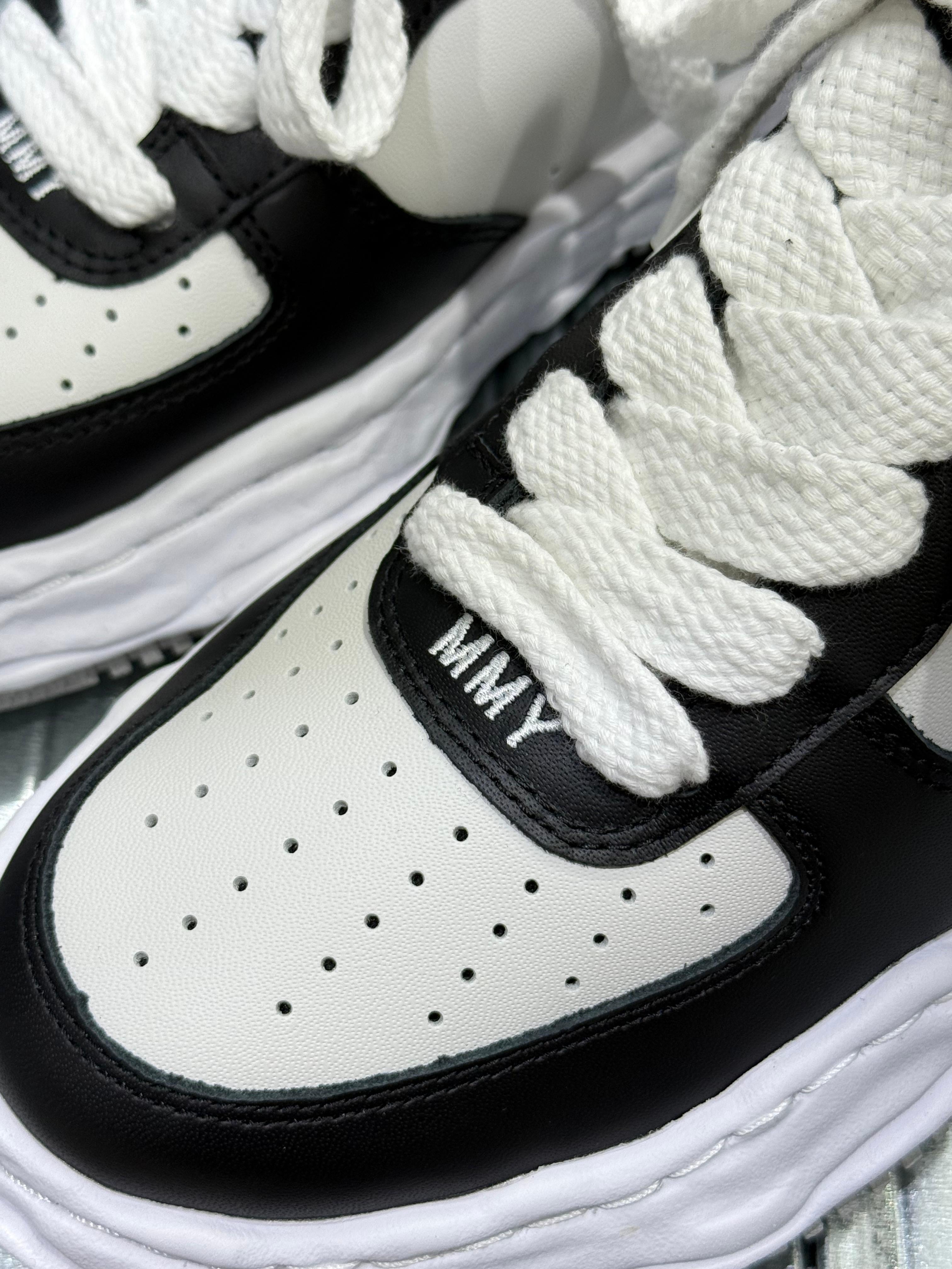 Maison Mihara Yasuhiro MMY WAYNE OG Leather - Black/White A08FW706
