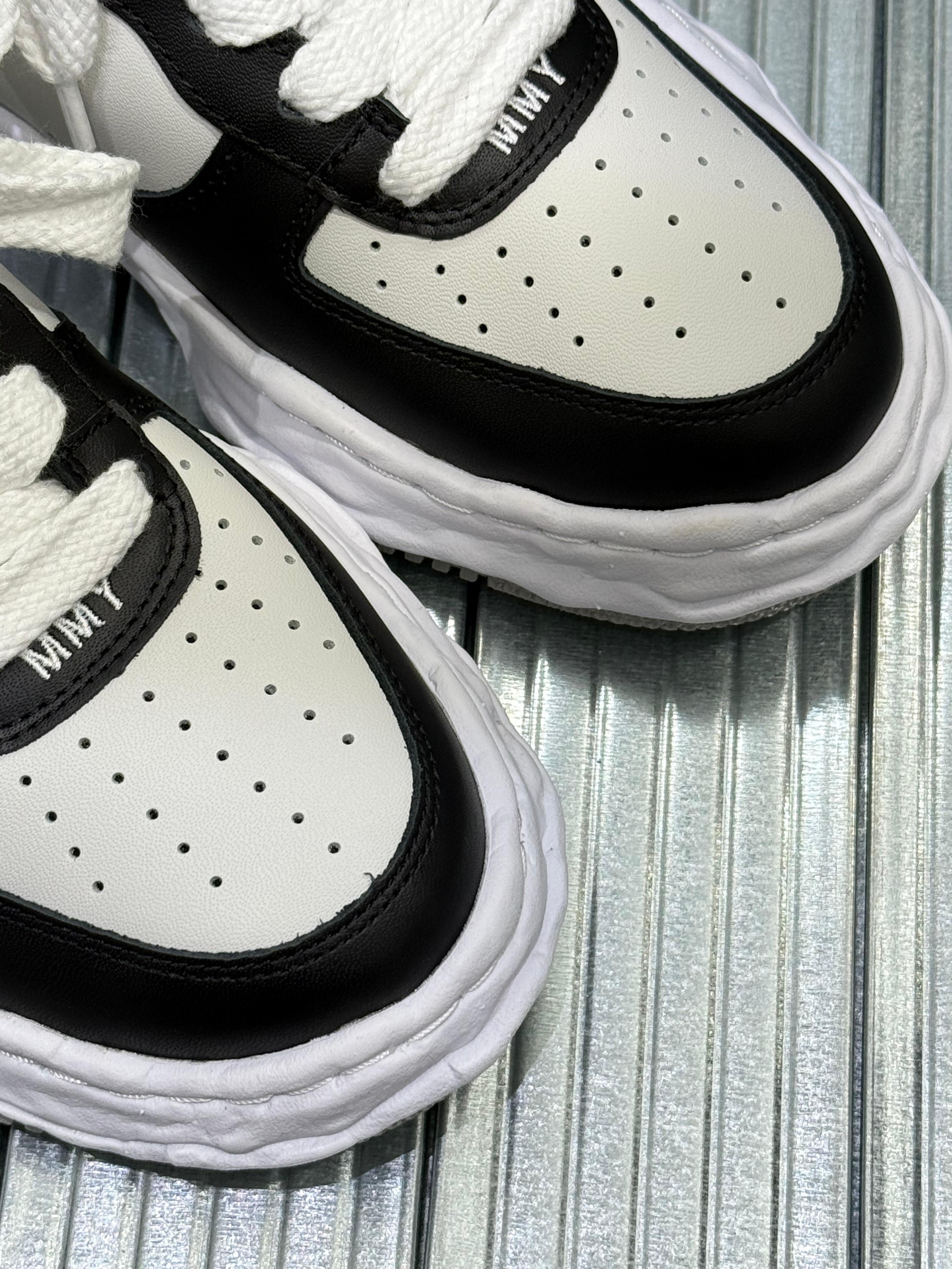 Maison Mihara Yasuhiro MMY WAYNE OG Leather - Black/White A08FW706