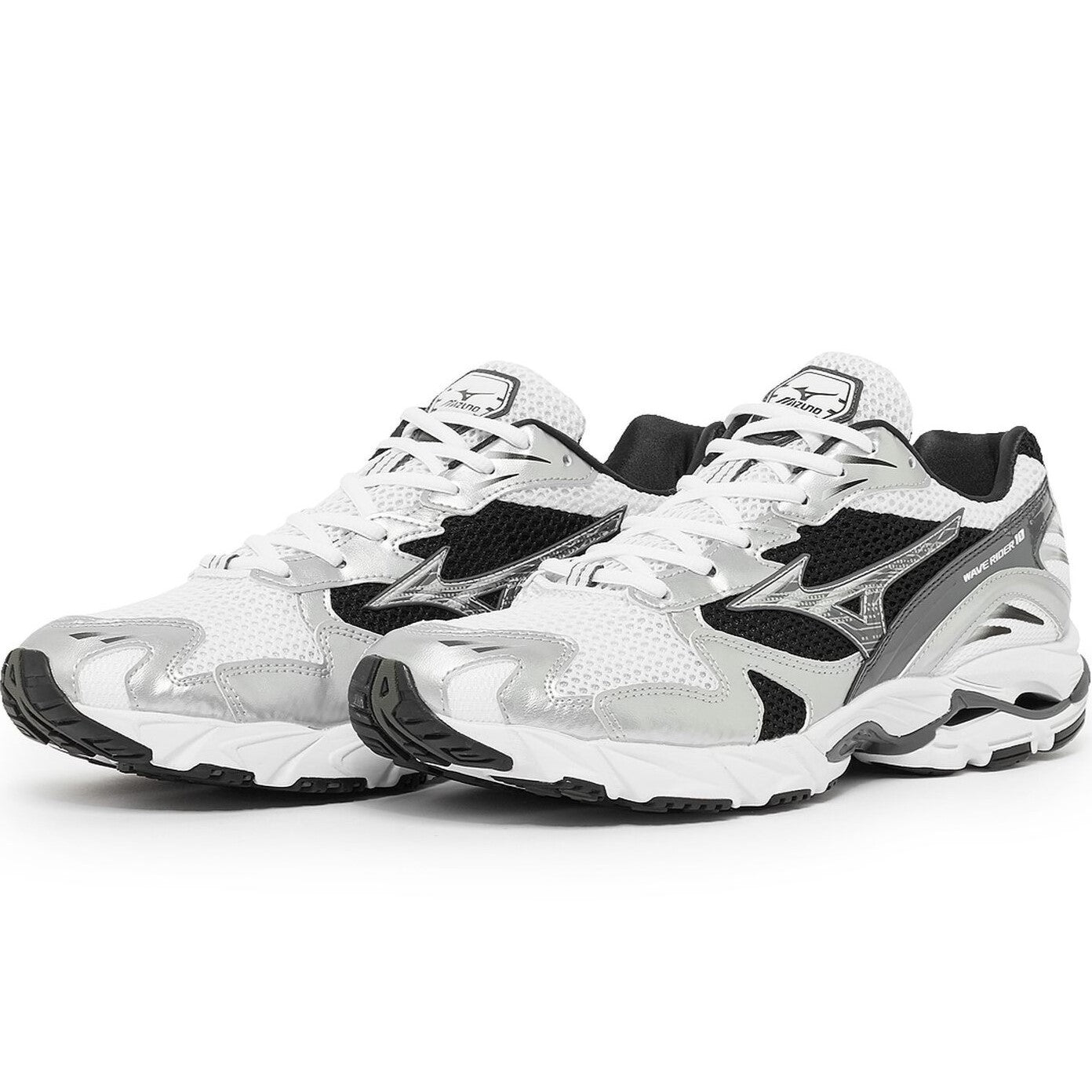 Mizuno Wave Rider 10 - White Silver Black