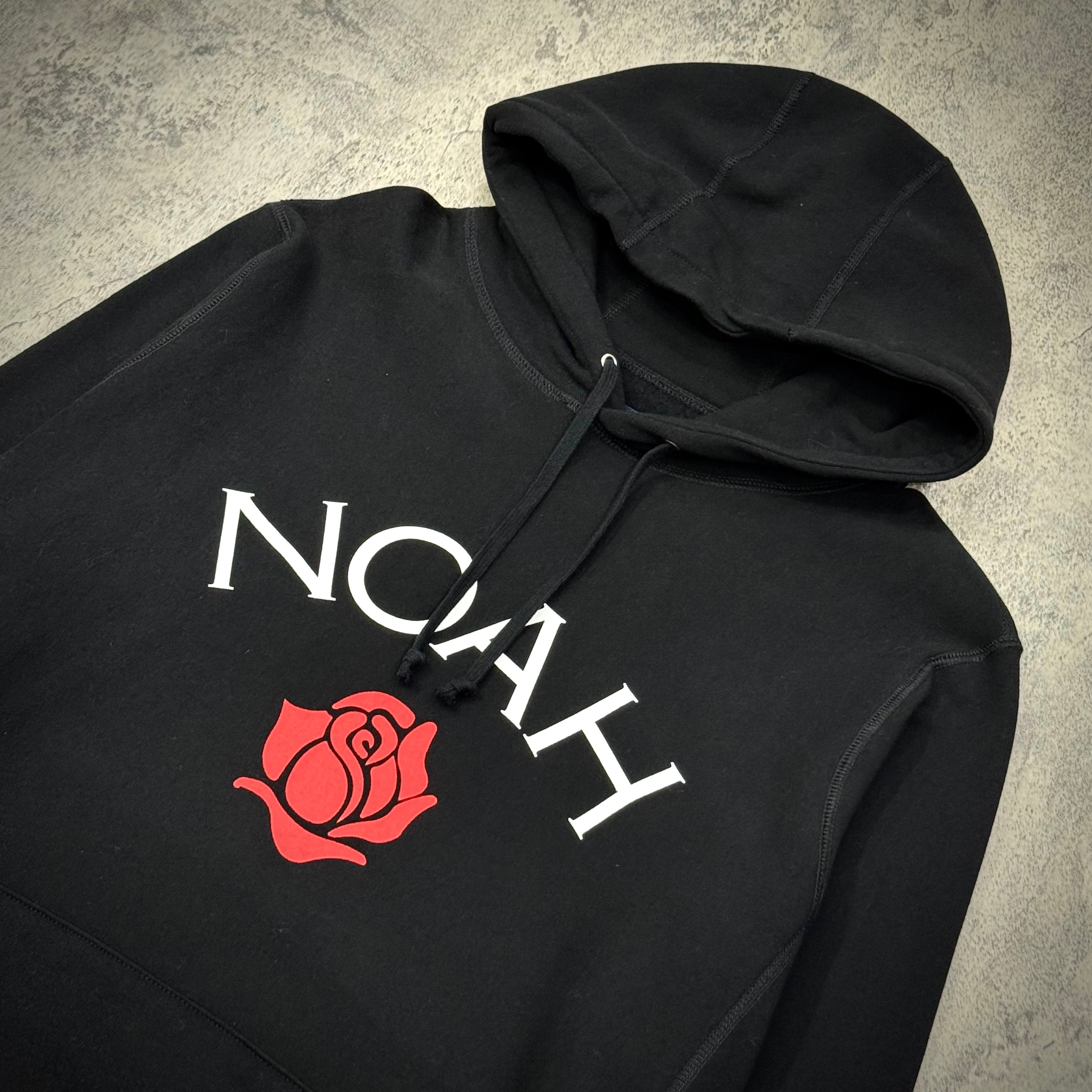 Noah NY Rose Logo Hoodie - Black