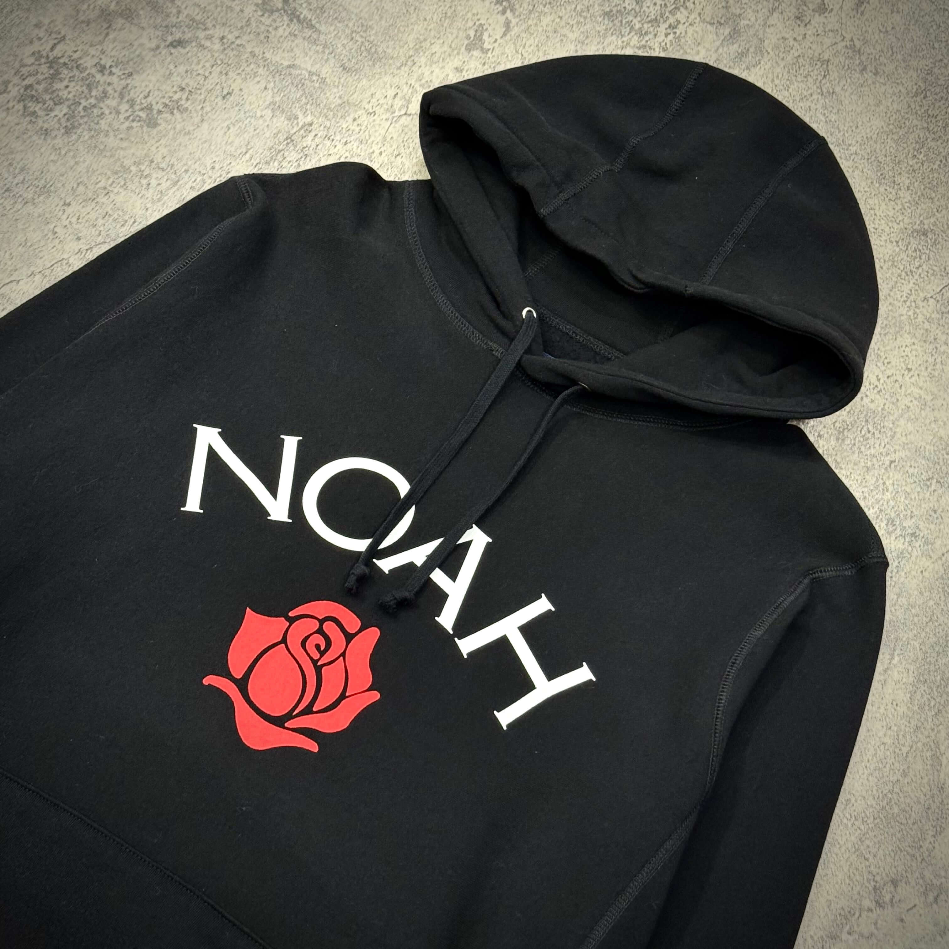 Noah NY Rose Logo Hoodie - Black