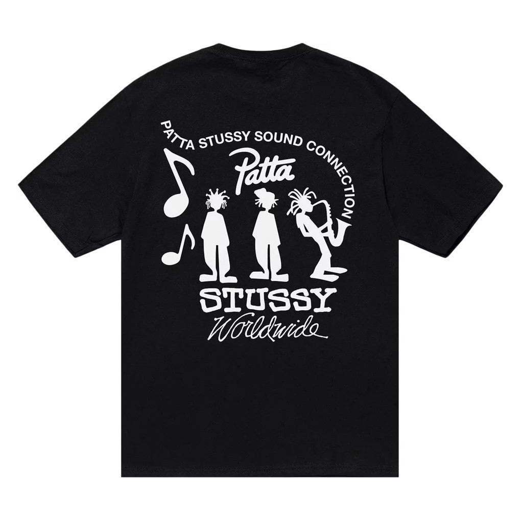 Patta x Stussy Sound Connection Tee - Black
