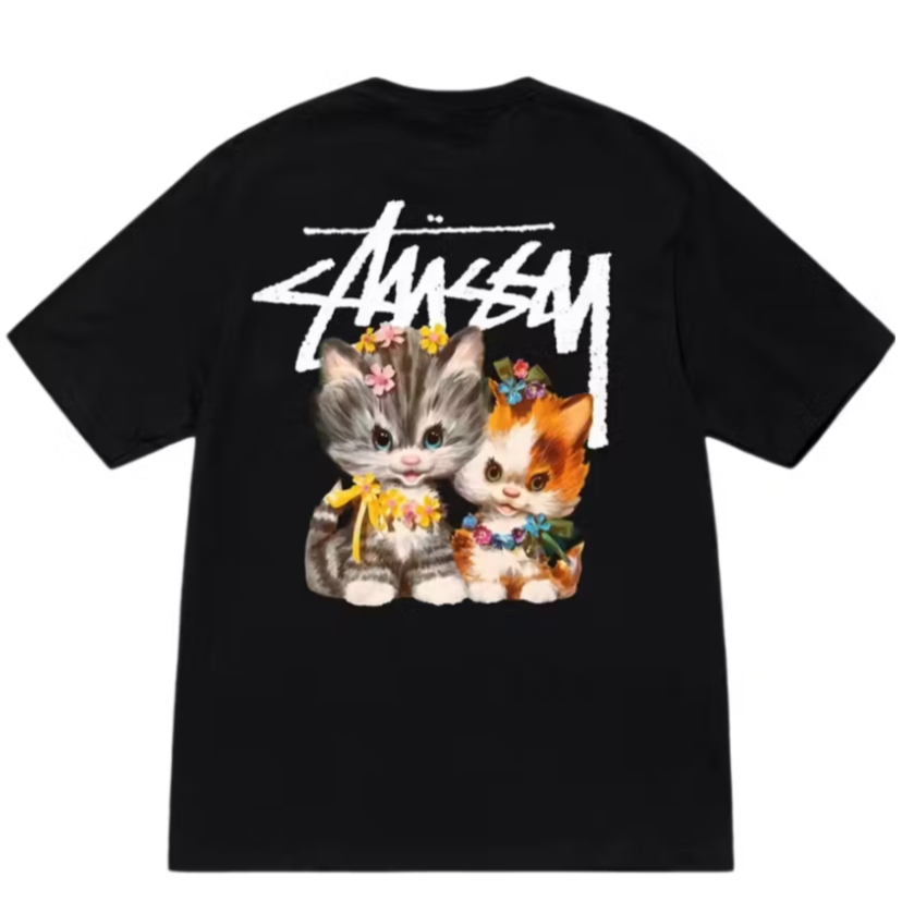 Stussy Kittens Tee - Black