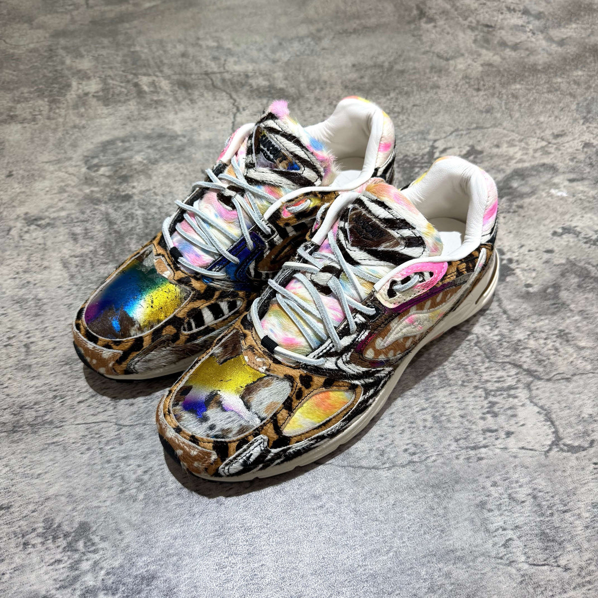 Saucony x Westside Gunn Grid Jazz 9 Awesome God sneakers featuring a vibrant print and unique design. wear43way