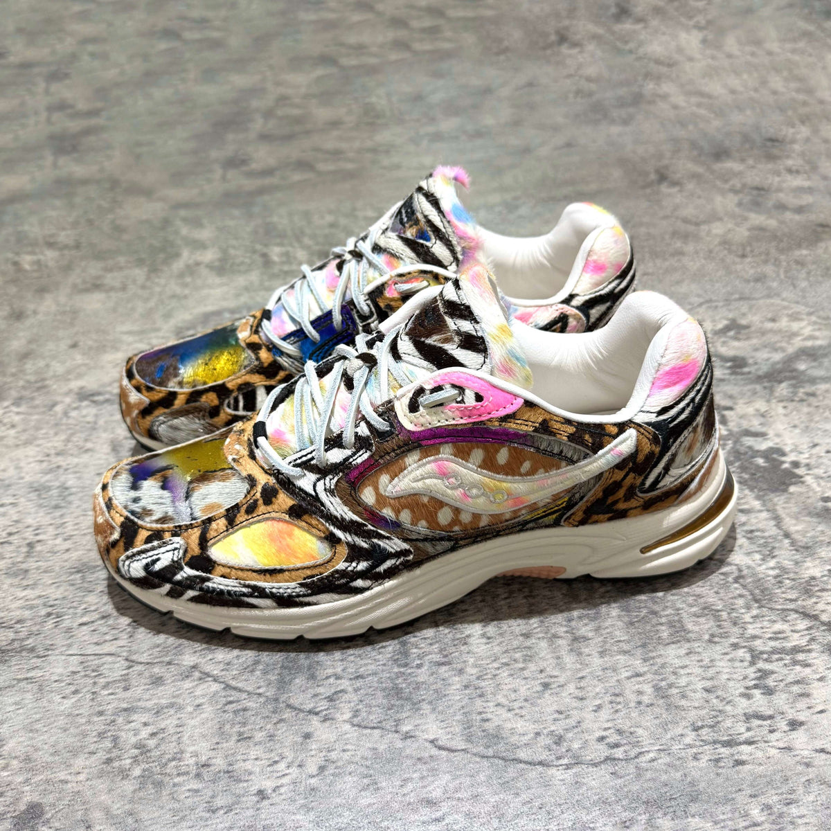 Saucony x Westside Gunn Grid Jazz 9 Awesome God sneakers featuring vibrant colors and unique design. wear43way