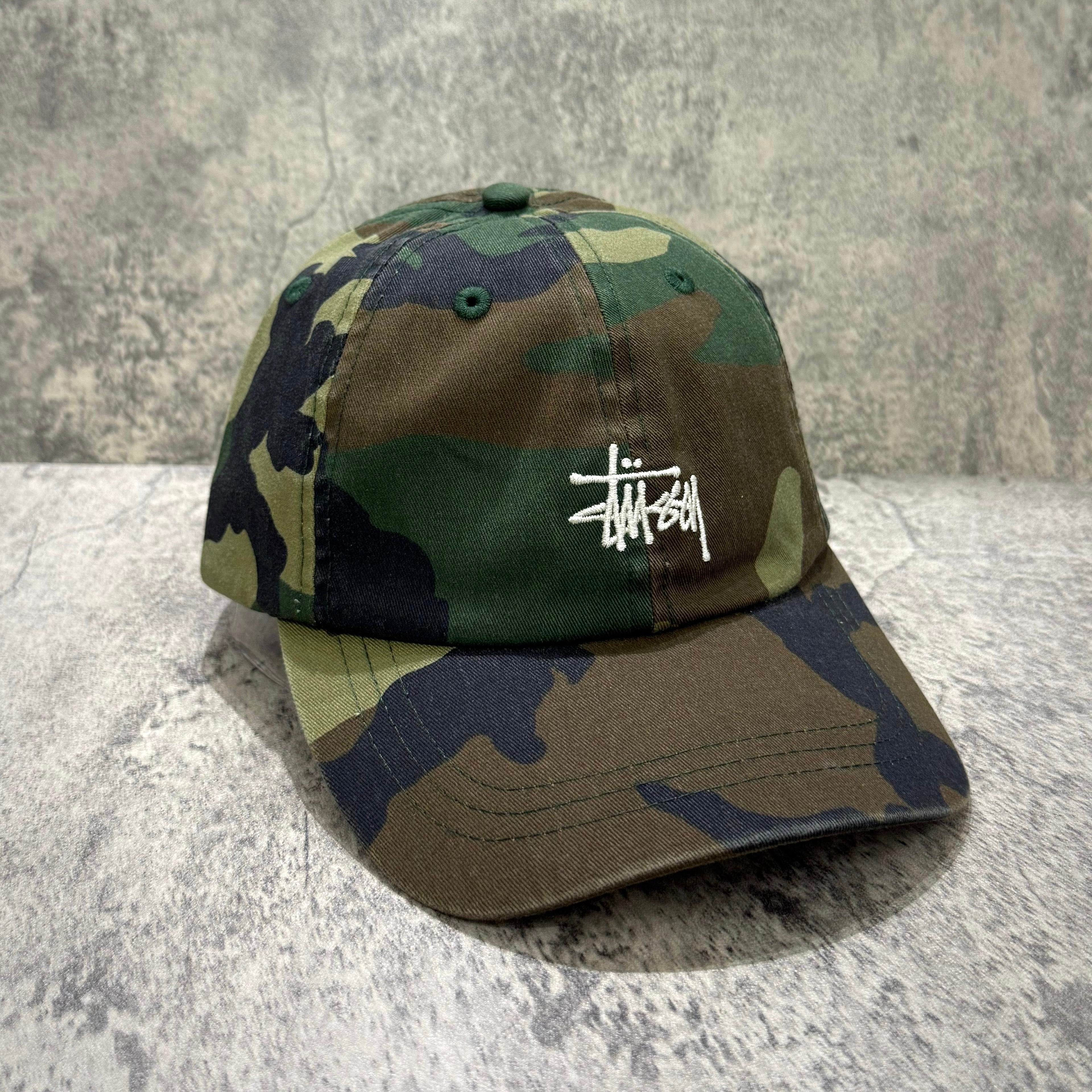 Stussy Basic Washed Cap Woodland Camo