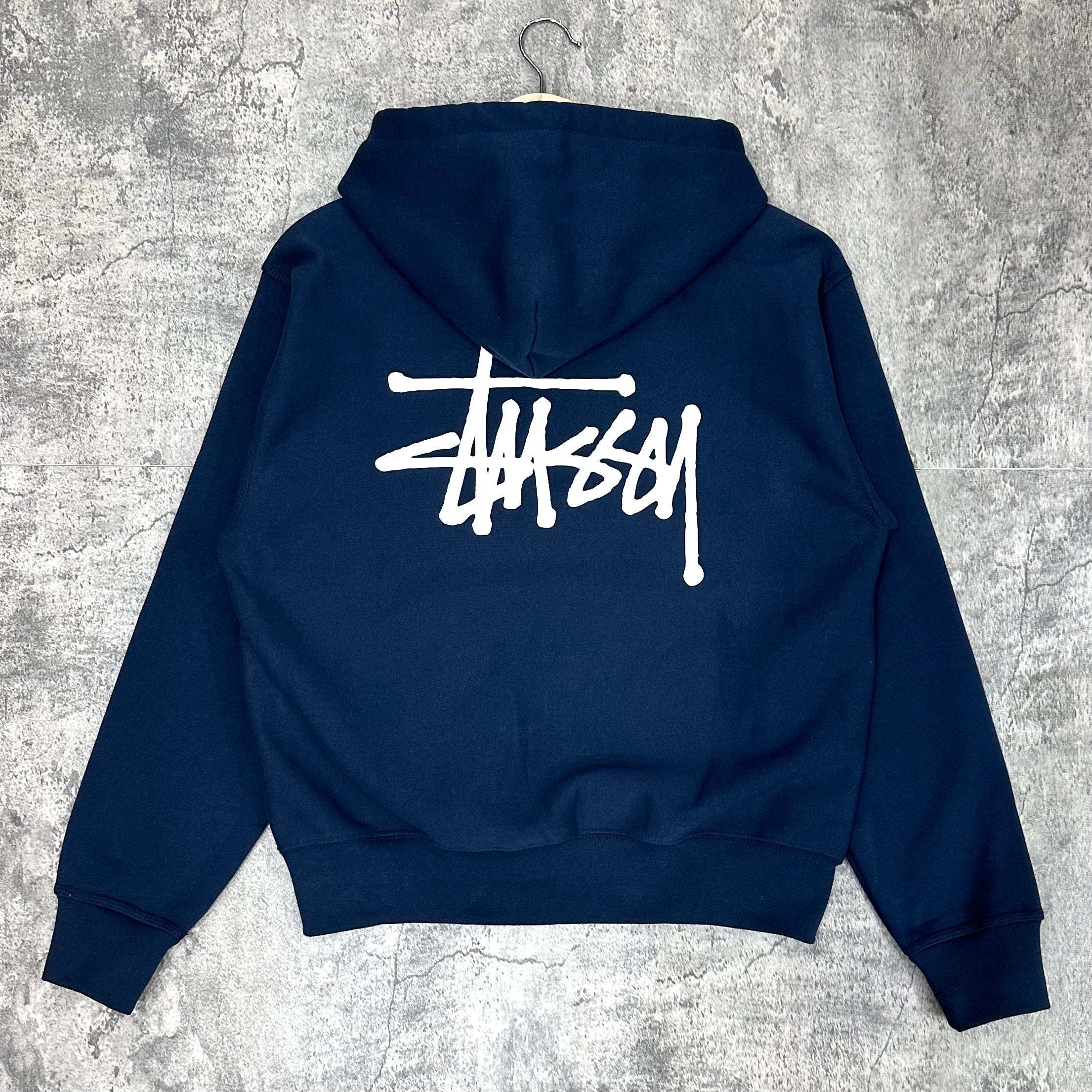 Stussy Basic Zip Hoodie - Navy